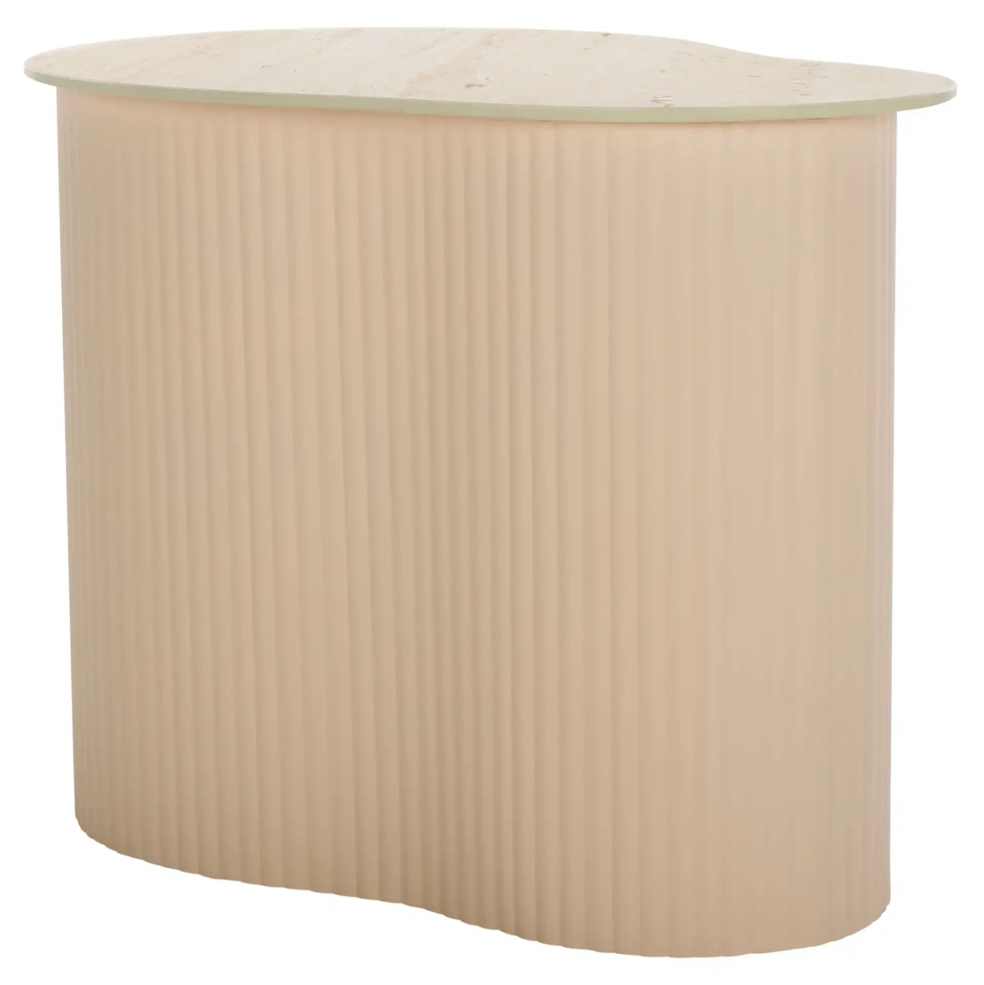 Mtp Medium Ceramic Side Table in Beige Ceramic / Beige, detail view