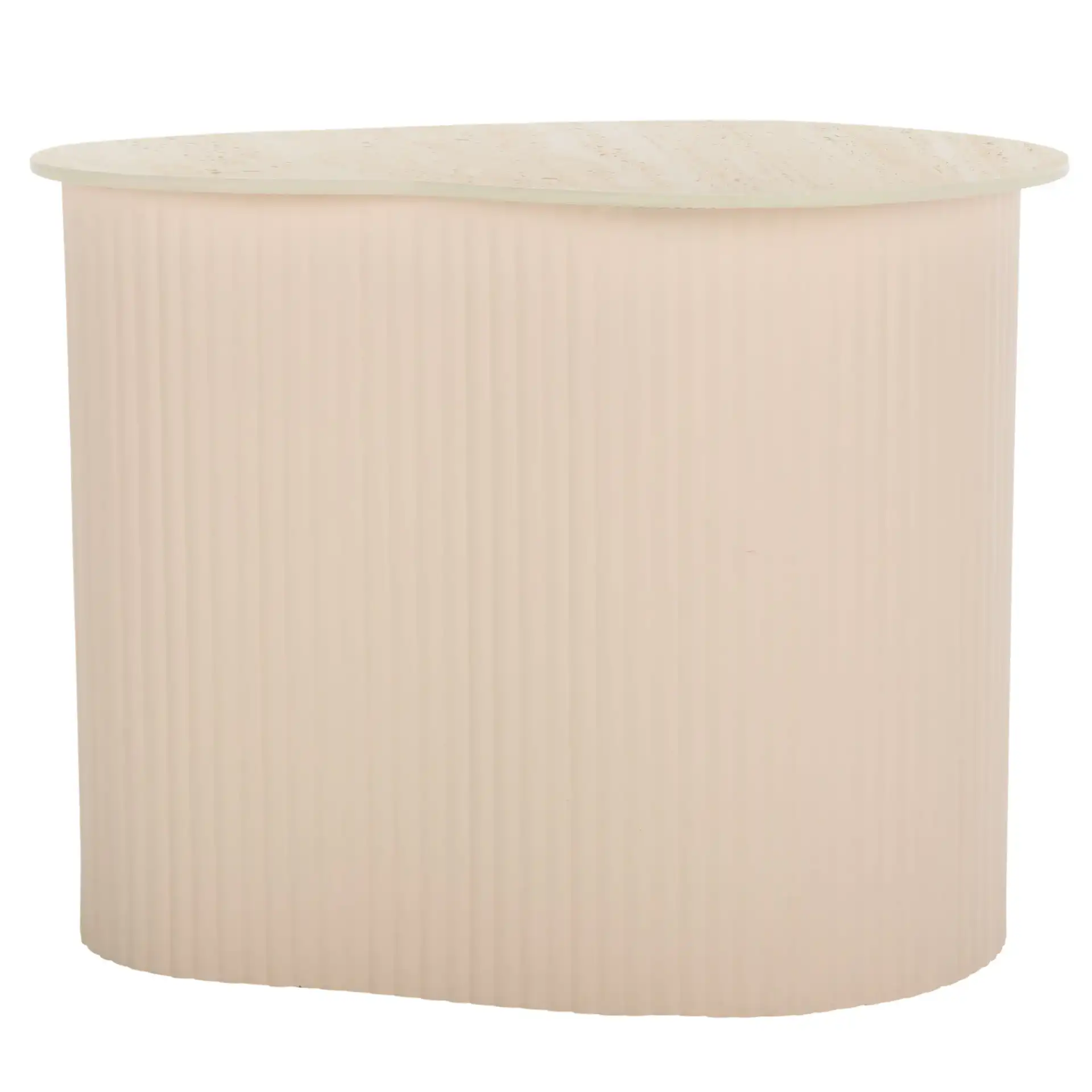 Mtp Small Ceramic Side Table in Beige Ceramic / Beige, detail view