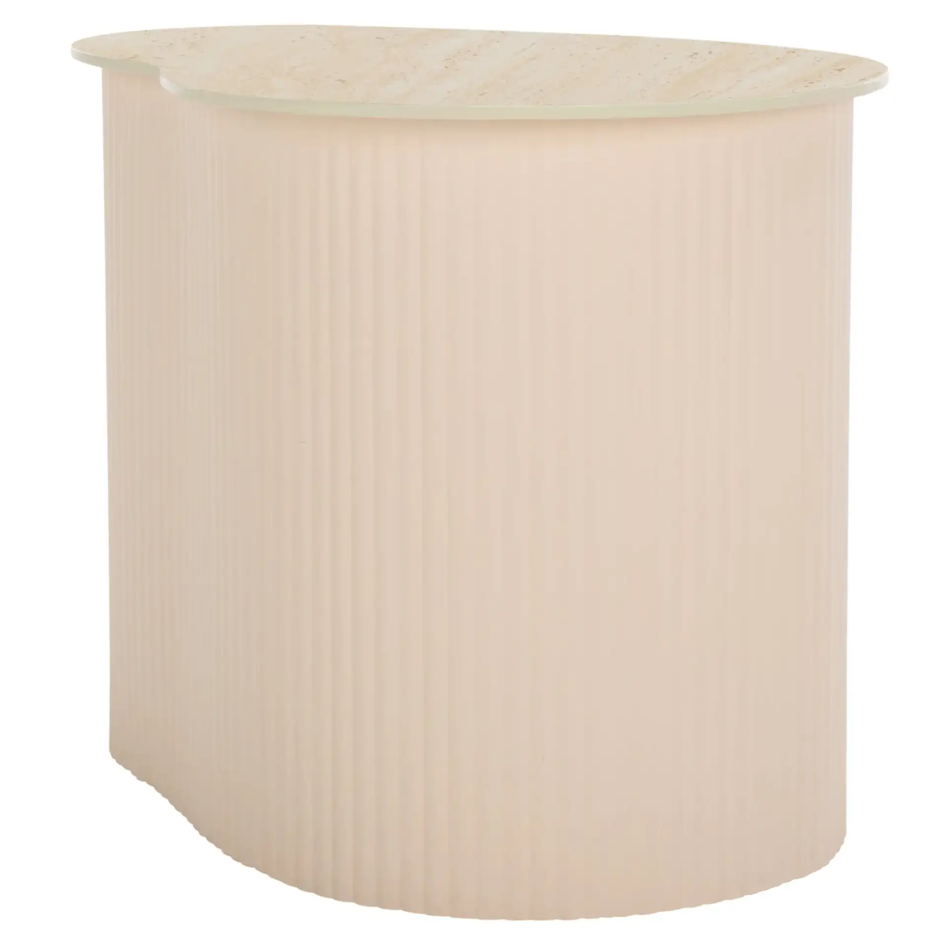 Mtp Small Ceramic Side Table in Beige Ceramic / Beige, detail view
