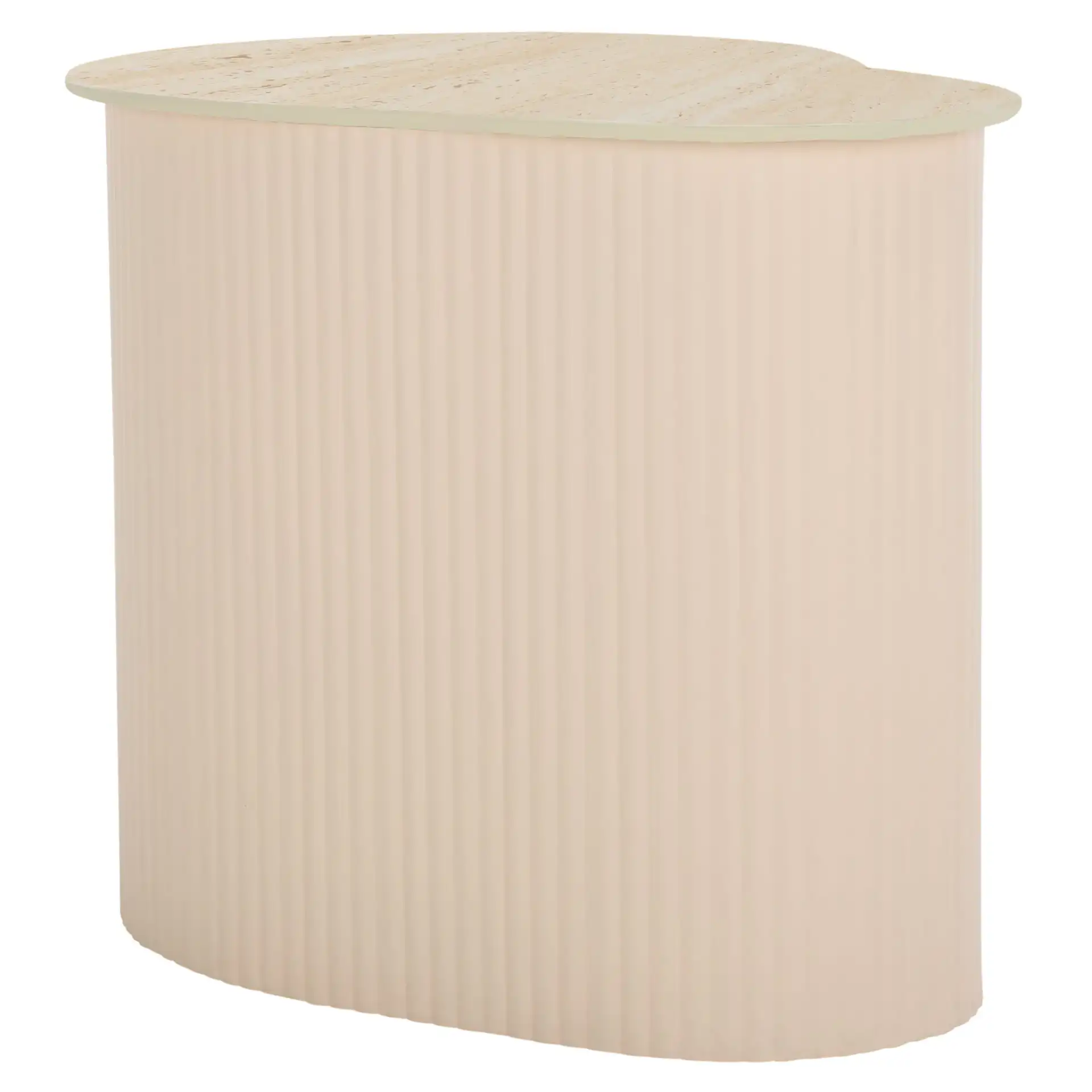 Mtp Small Ceramic Side Table in Beige Ceramic / Beige, detail view