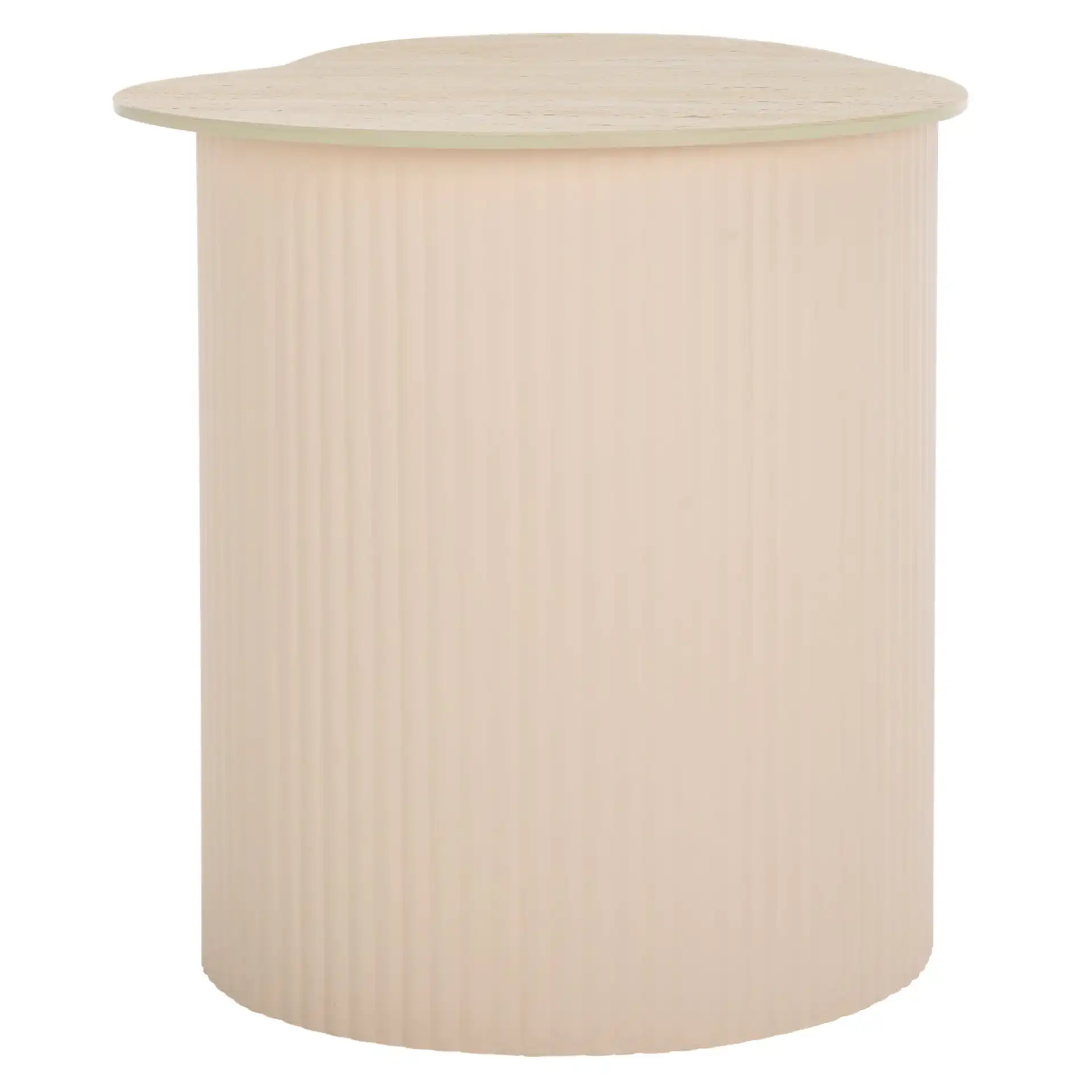 Mtp Small Ceramic Side Table in Beige Ceramic / Beige, detail view
