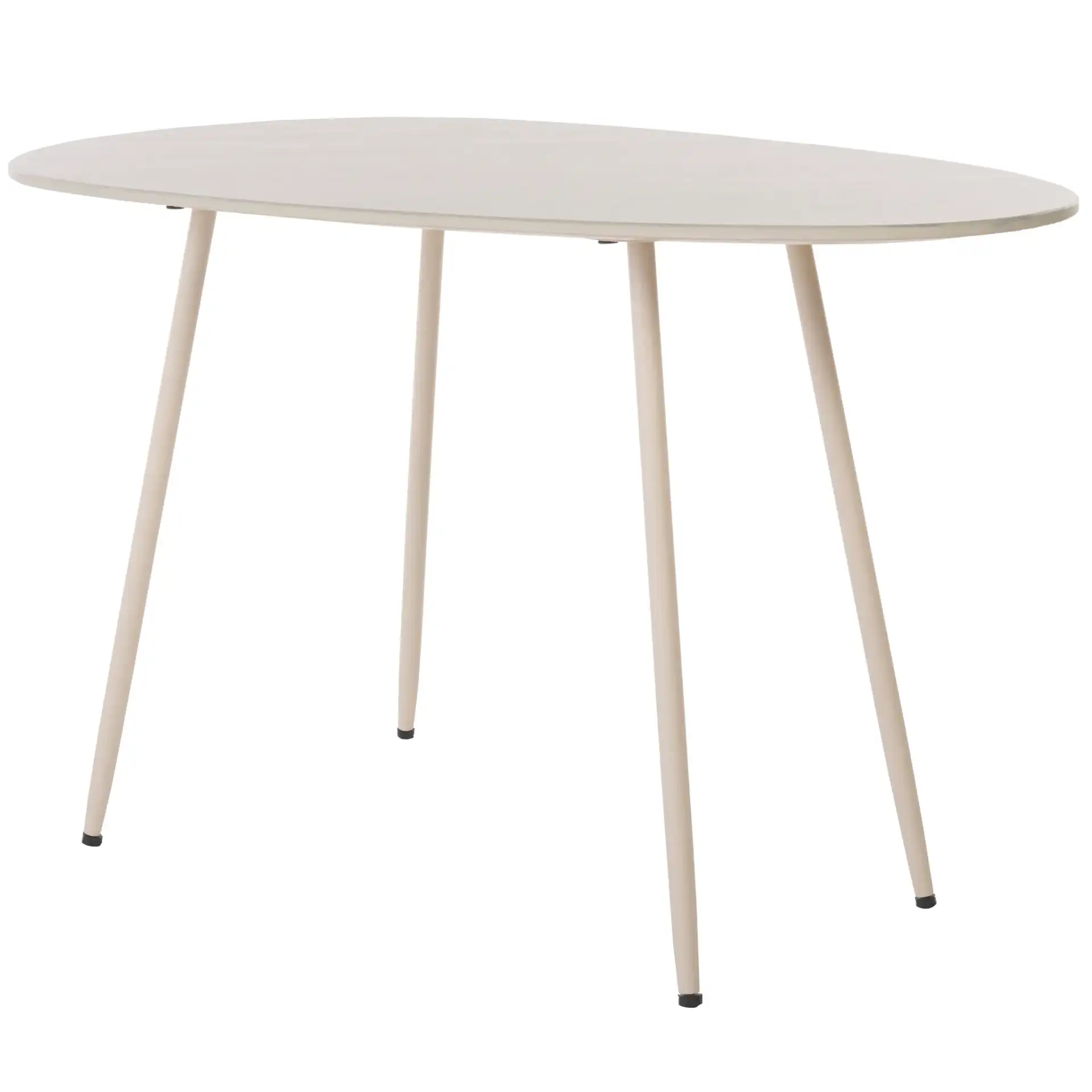 Mint Large Ceramic Side Table in Beige Ceramic / Beige, detail view