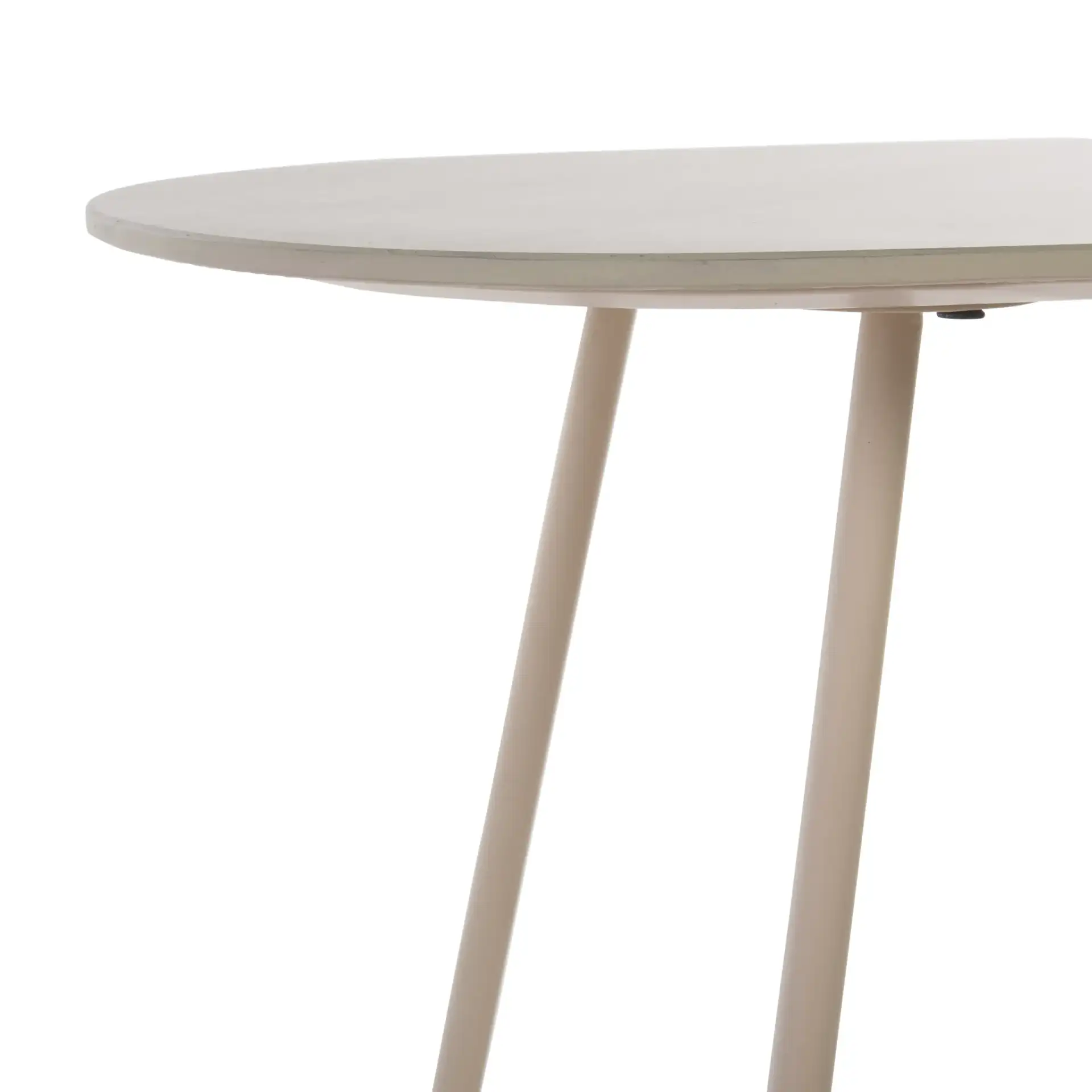Mint Large Ceramic Side Table in Beige Ceramic / Beige in a styled room