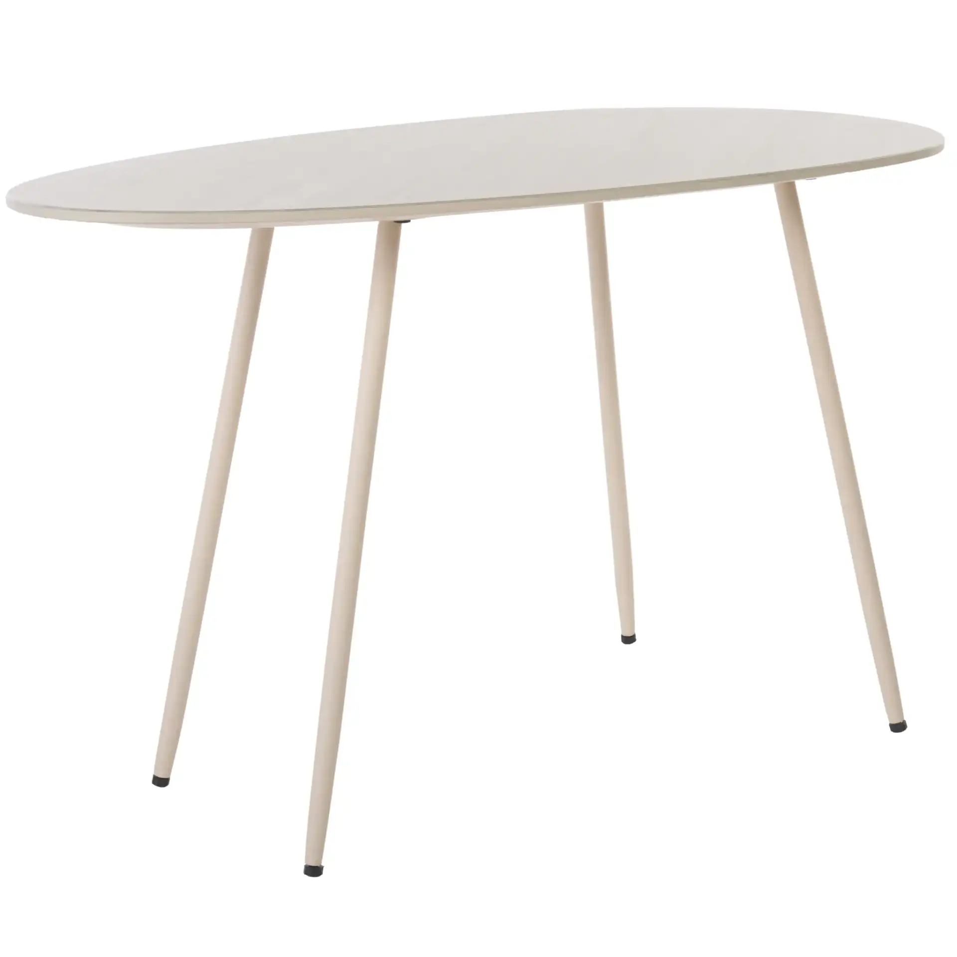 Mint Large Ceramic Side Table in Beige Ceramic / Beige, detail view