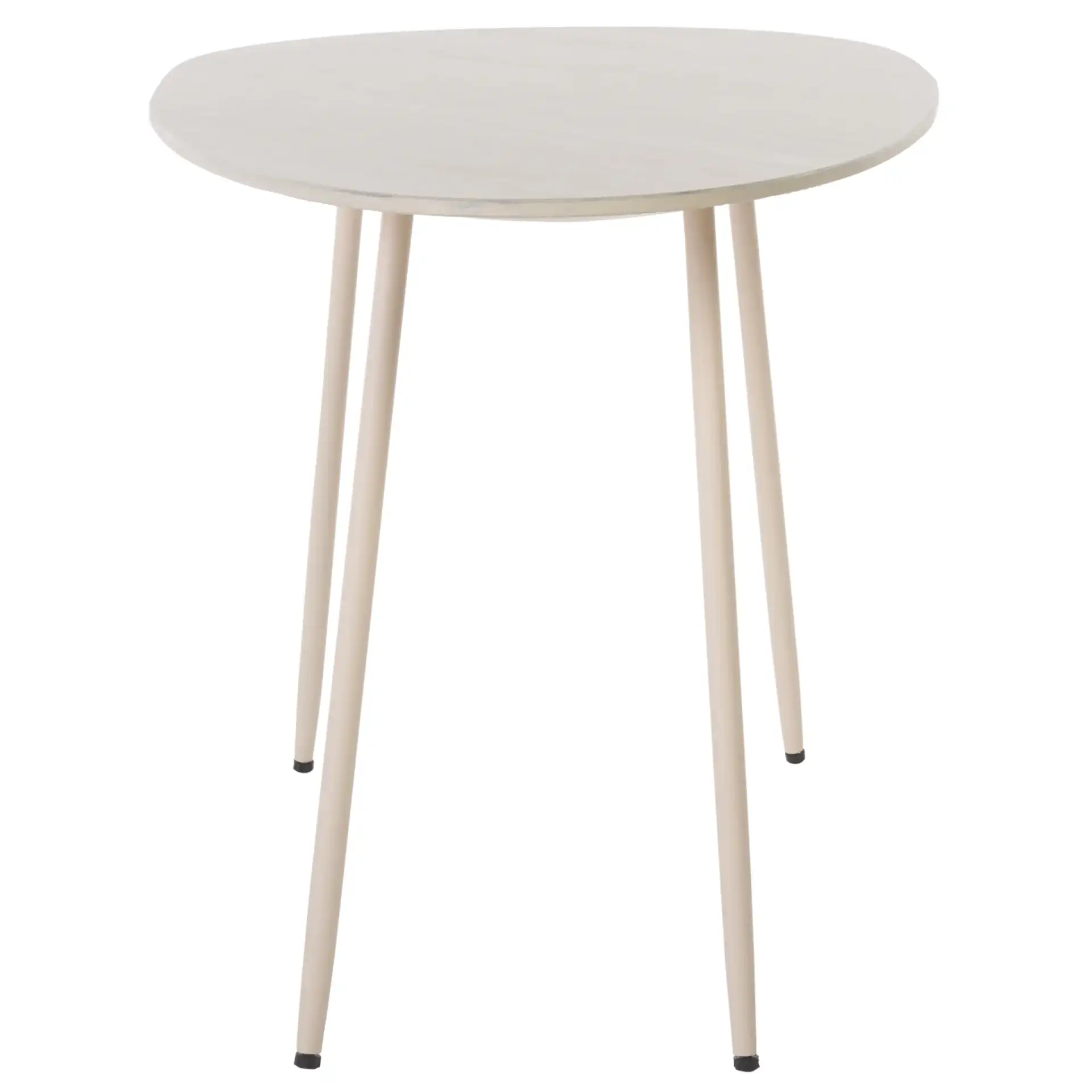 Mint Large Ceramic Side Table in Beige Ceramic / Beige, detail view