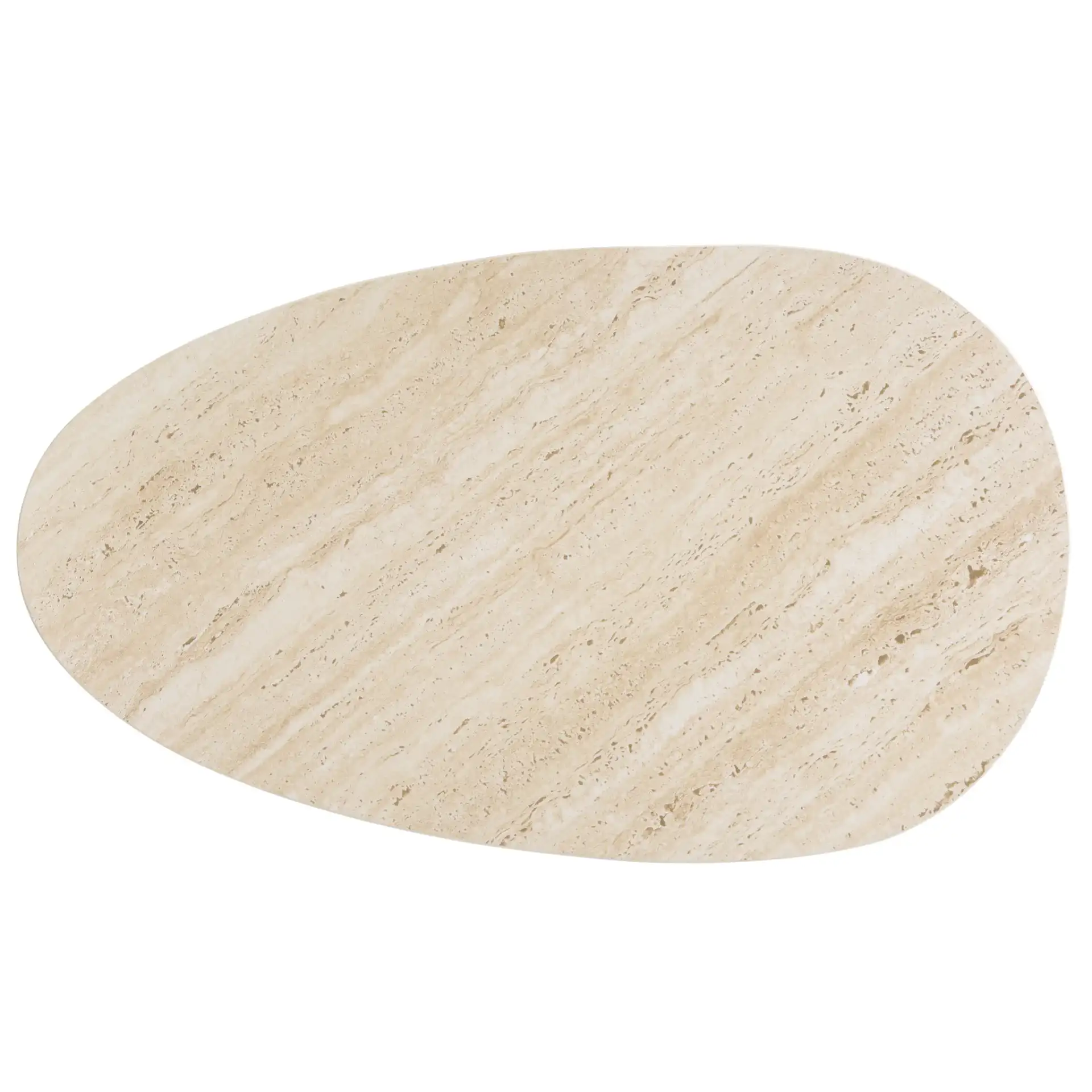 Mint Large Ceramic Side Table in Beige Ceramic / Beige, detail view