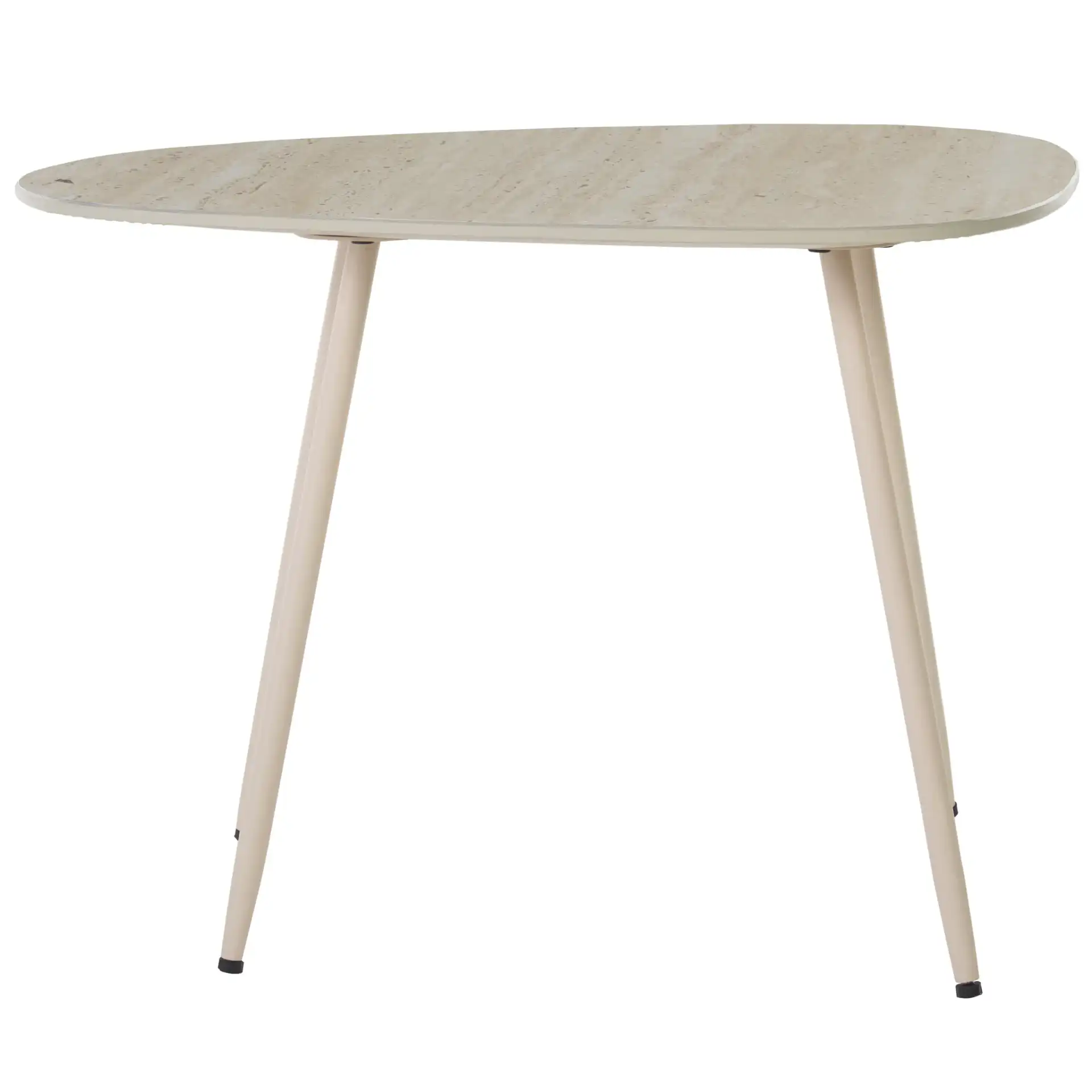Mint Medium Ceramic Side Table in Beige Ceramic / Beige, detail view