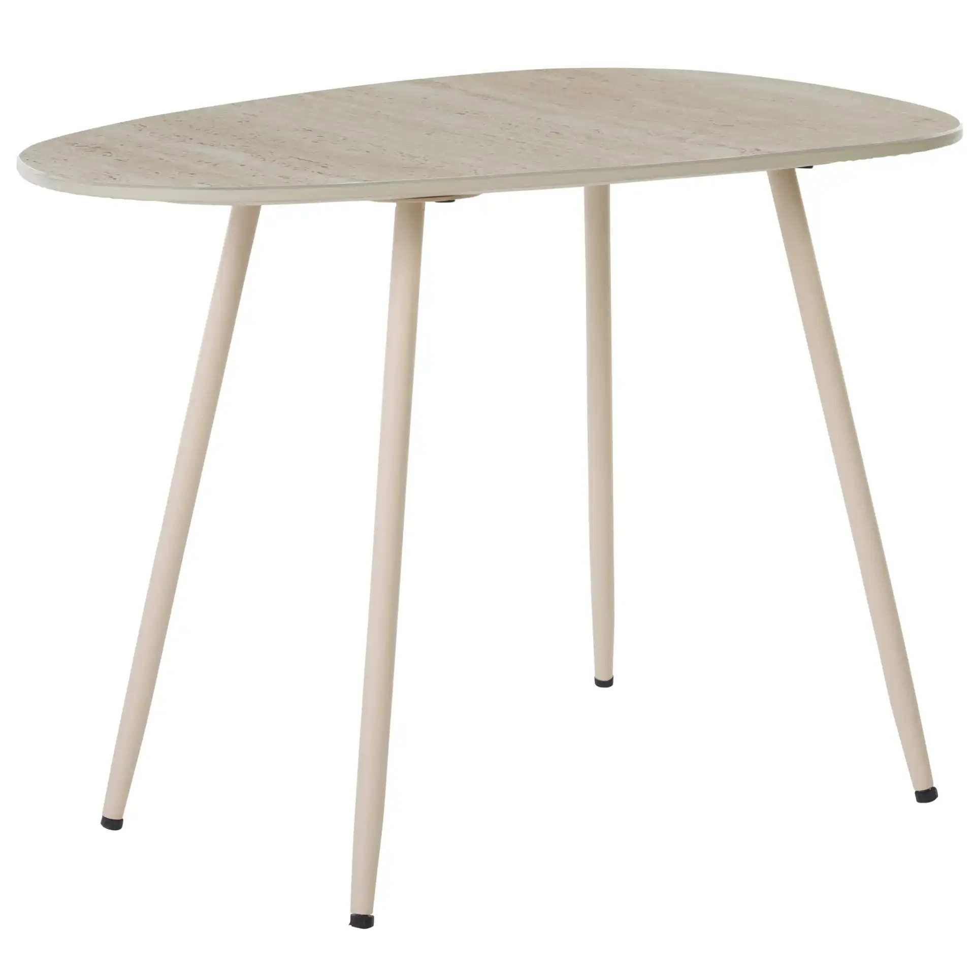 Mint Medium Ceramic Side Table in Beige Ceramic / Beige, detail view