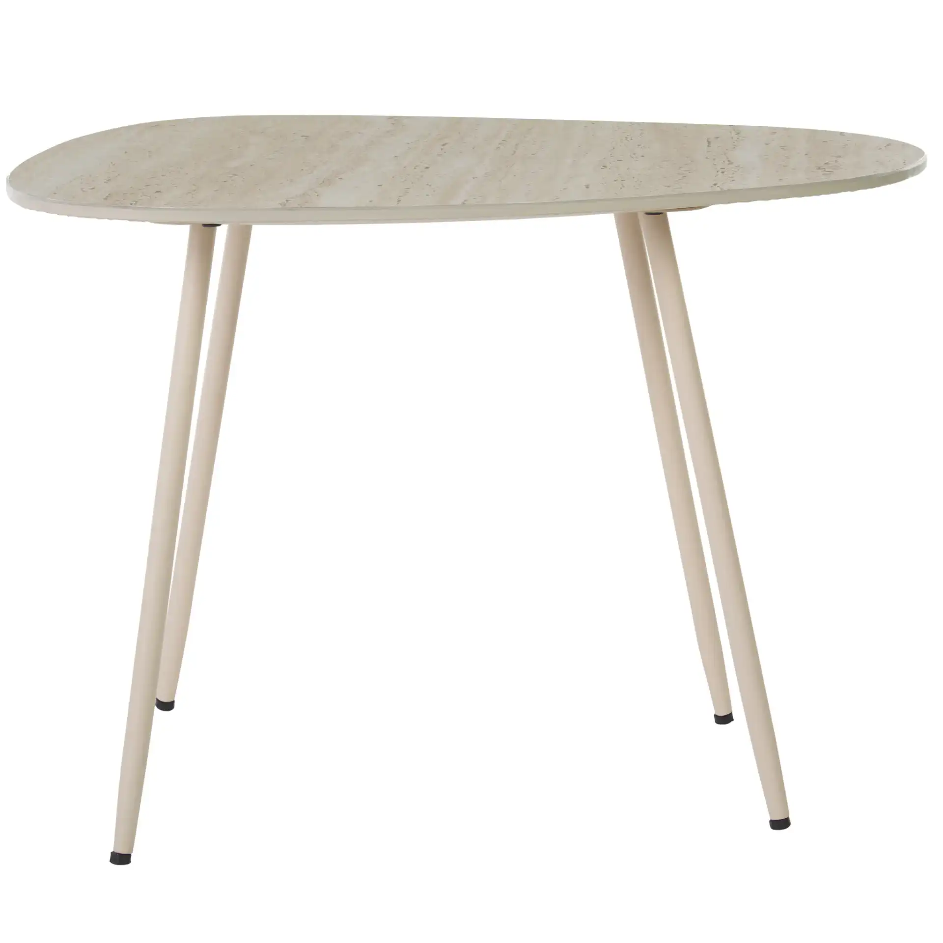 Mint Medium Ceramic Side Table in Beige Ceramic / Beige