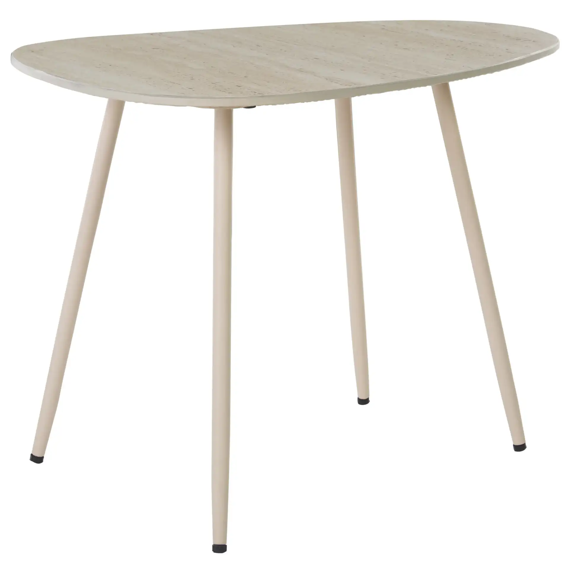 Mint Medium Ceramic Side Table in Beige Ceramic / Beige, detail view