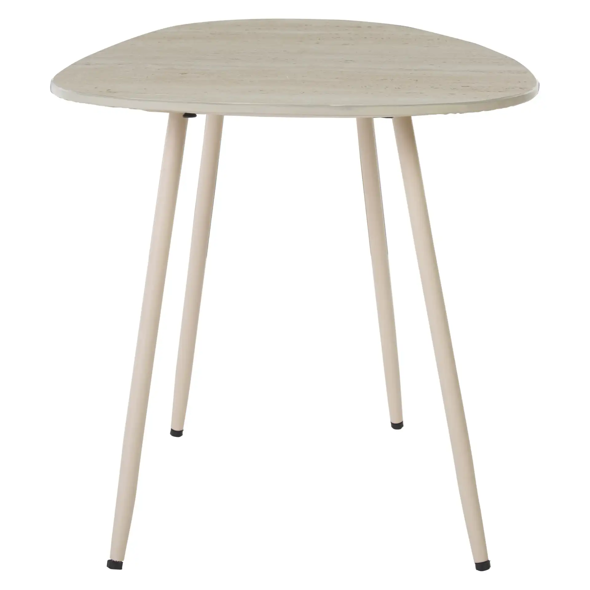 Mint Medium Ceramic Side Table in Beige Ceramic / Beige, detail view