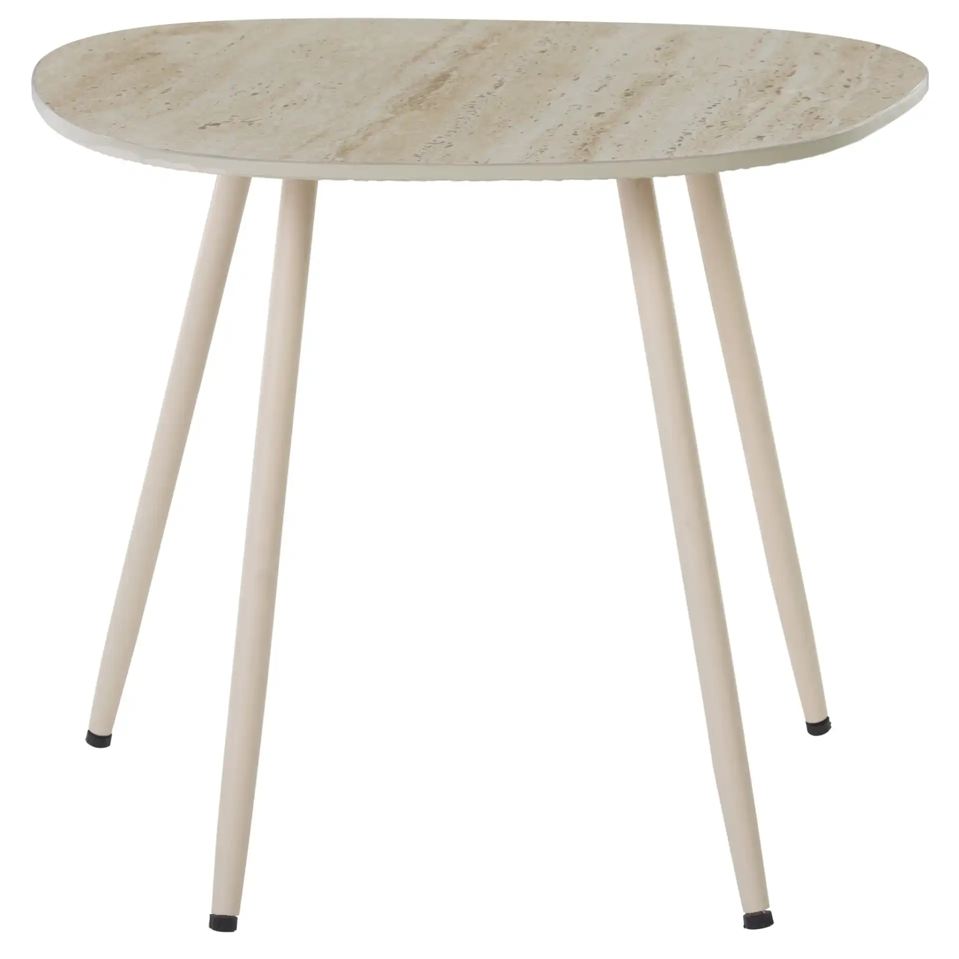 Mint Small Ceramic Side Table in Beige Ceramic / Beige