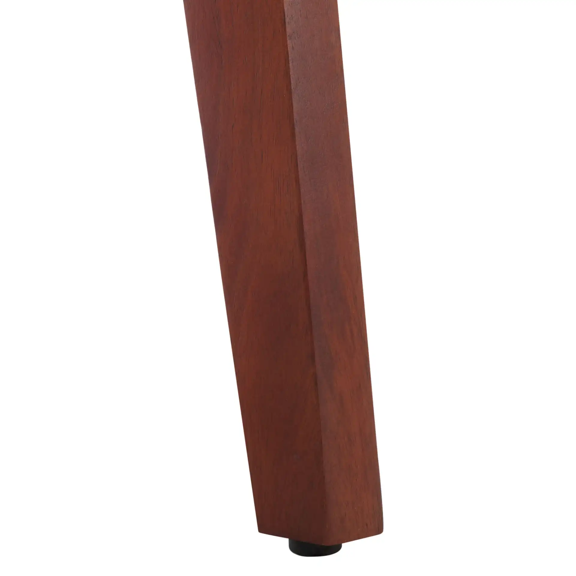 Helley Ceramic Accent Table in White Ceramic Faux Marble / Walnut, detail view