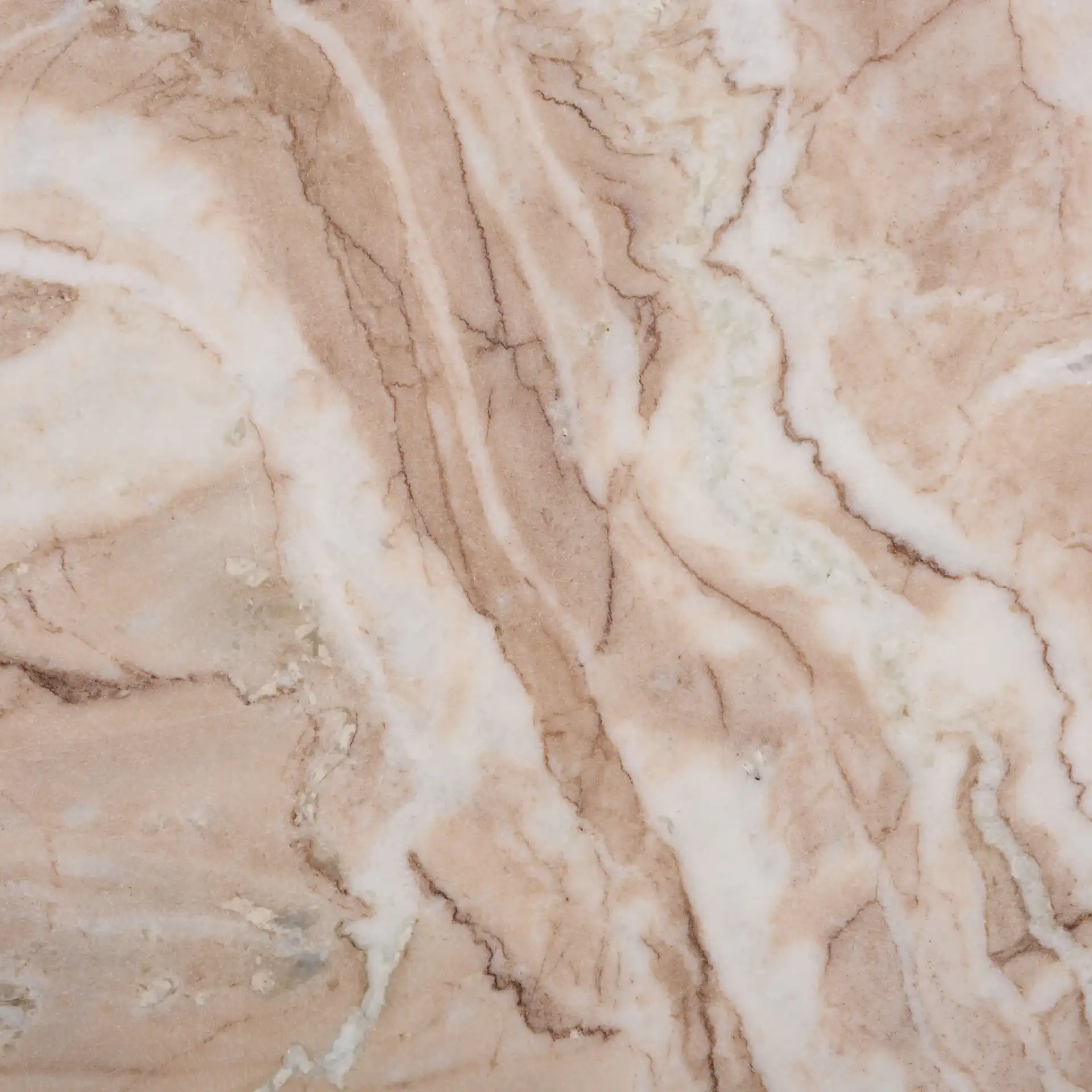 Tecia Marble Side Table in Brown / White / Black, detail view