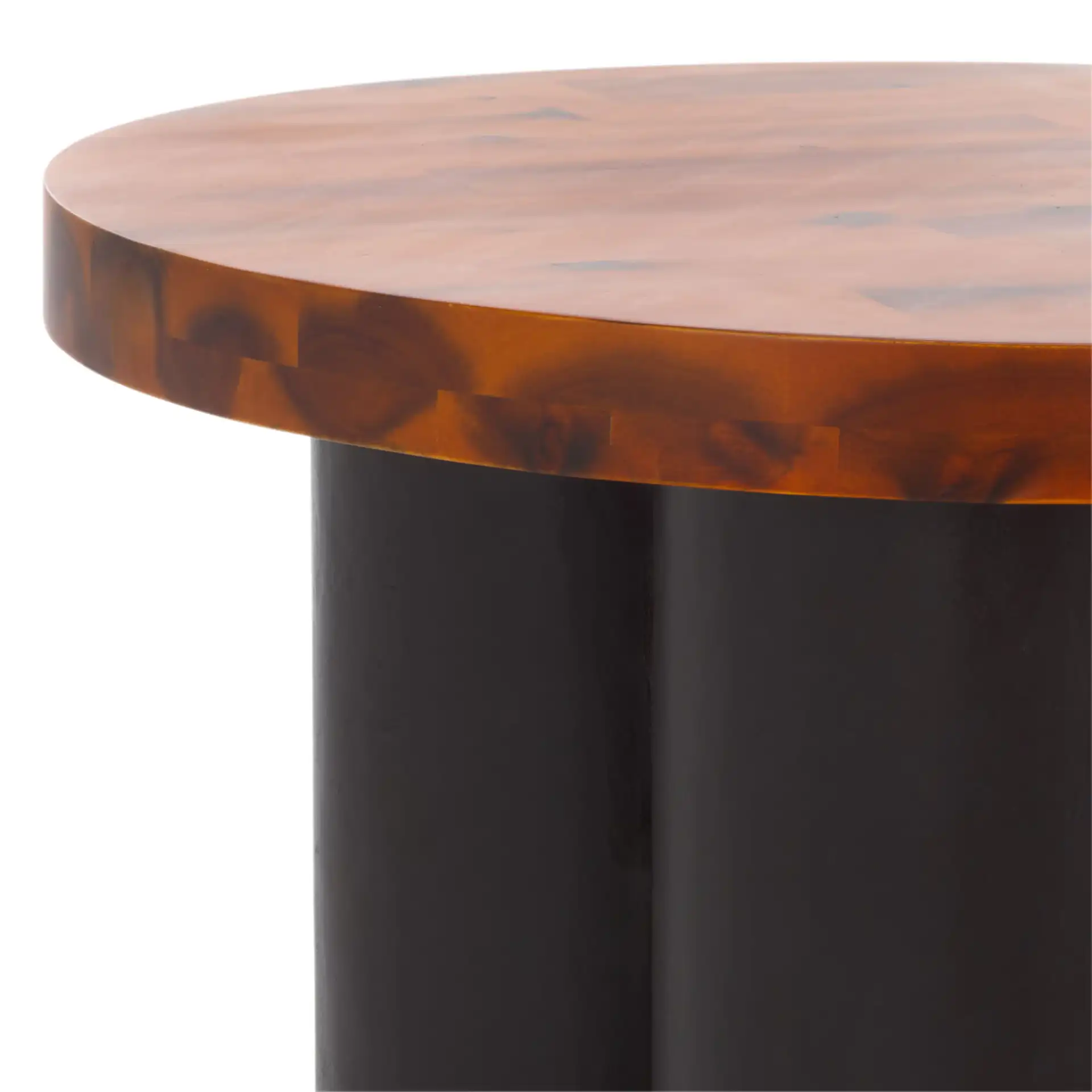 Benvolio Accent Table in Natural / Charcoal in a styled room