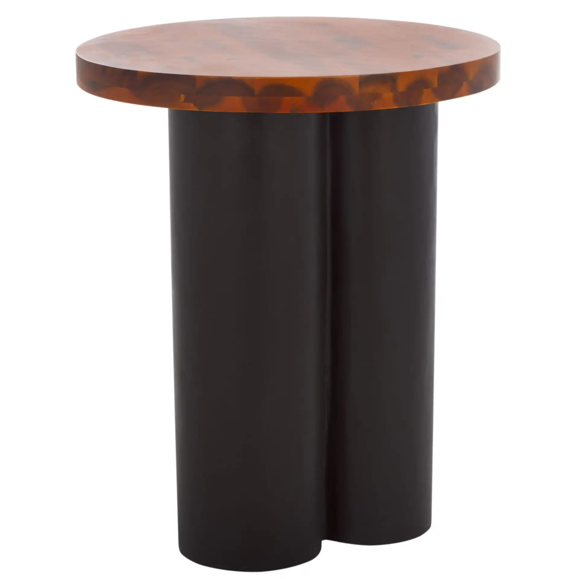 Benvolio Accent Table in Natural / Charcoal, detail view