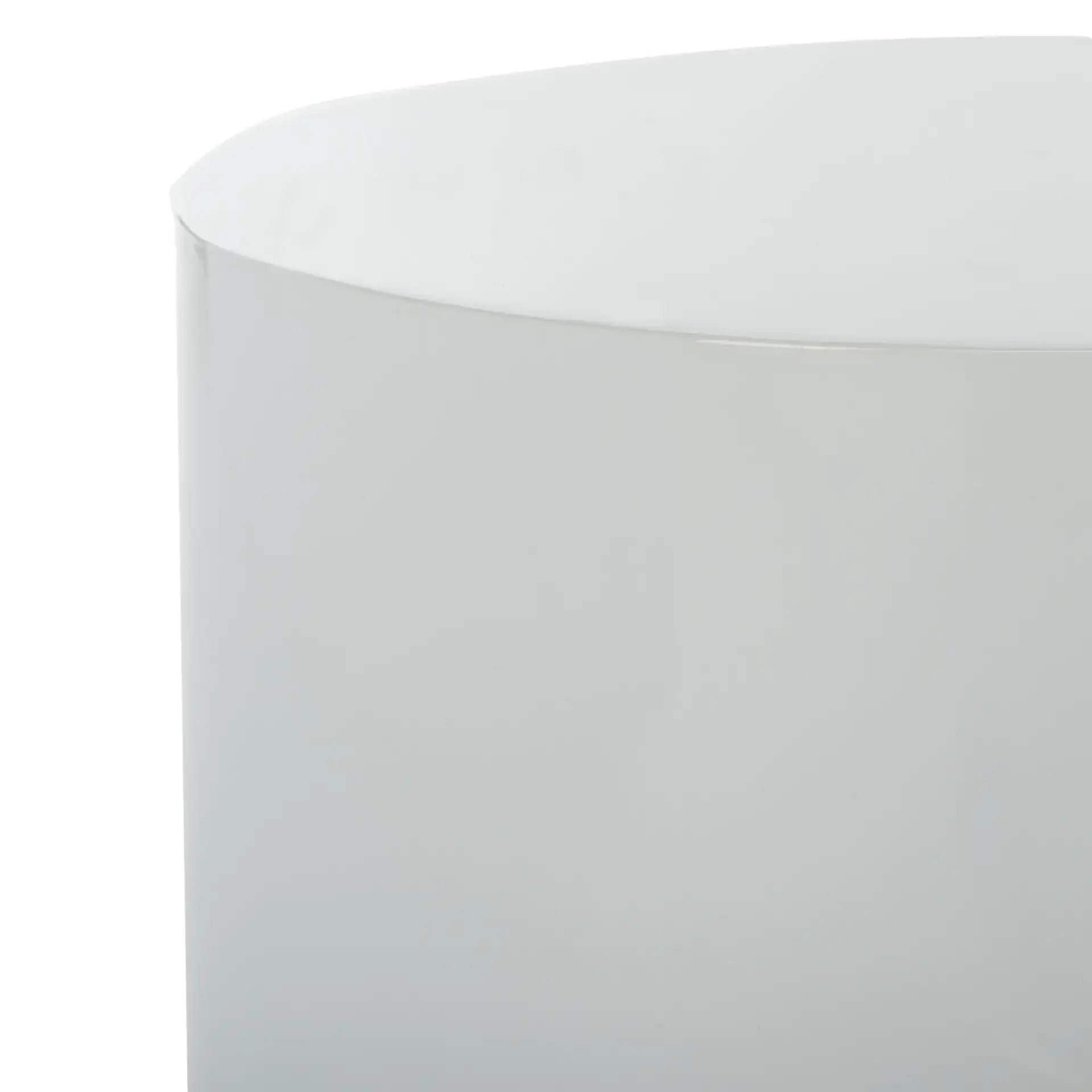Angelo Round Side Table in White / Gold in a styled room