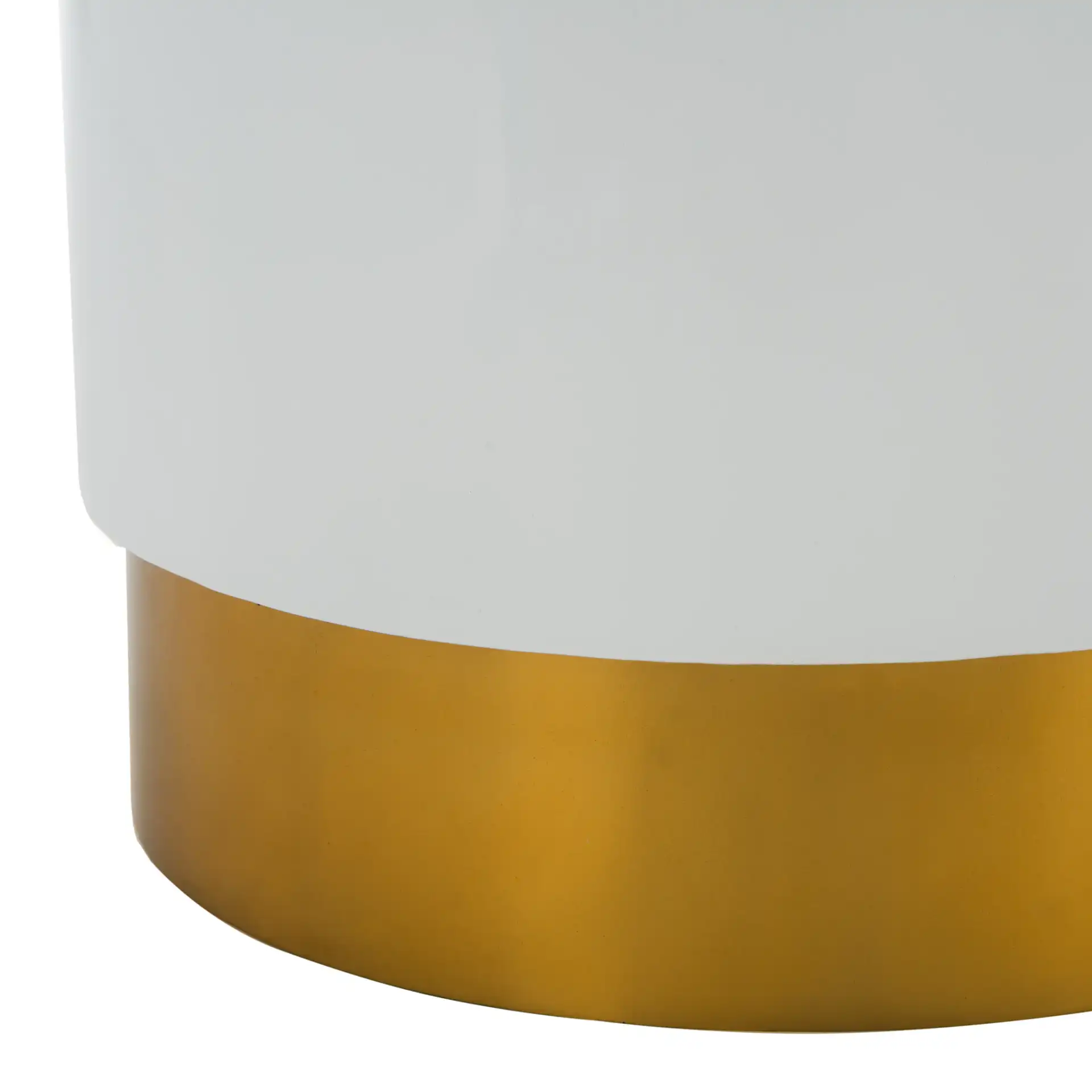 Angelo Round Side Table in White / Gold, detail view
