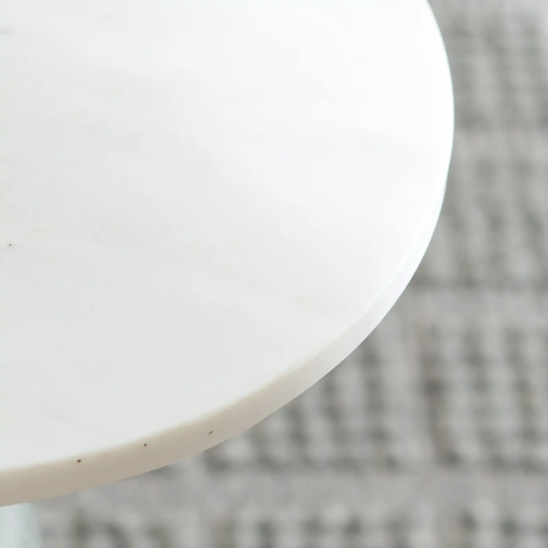 Paulon Side Table in Cream / White in a styled room