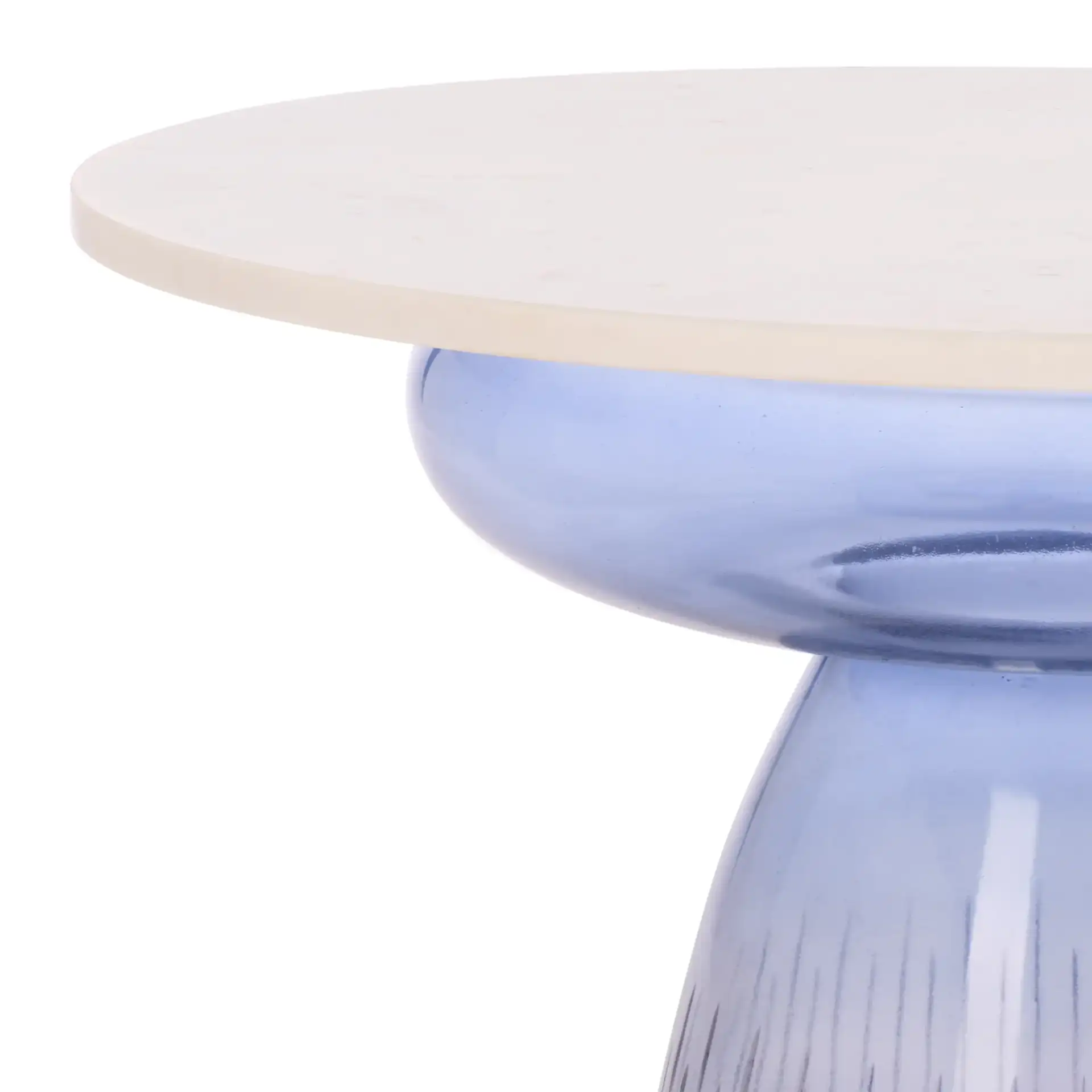 Avony Side Table in Blue / White in a styled room