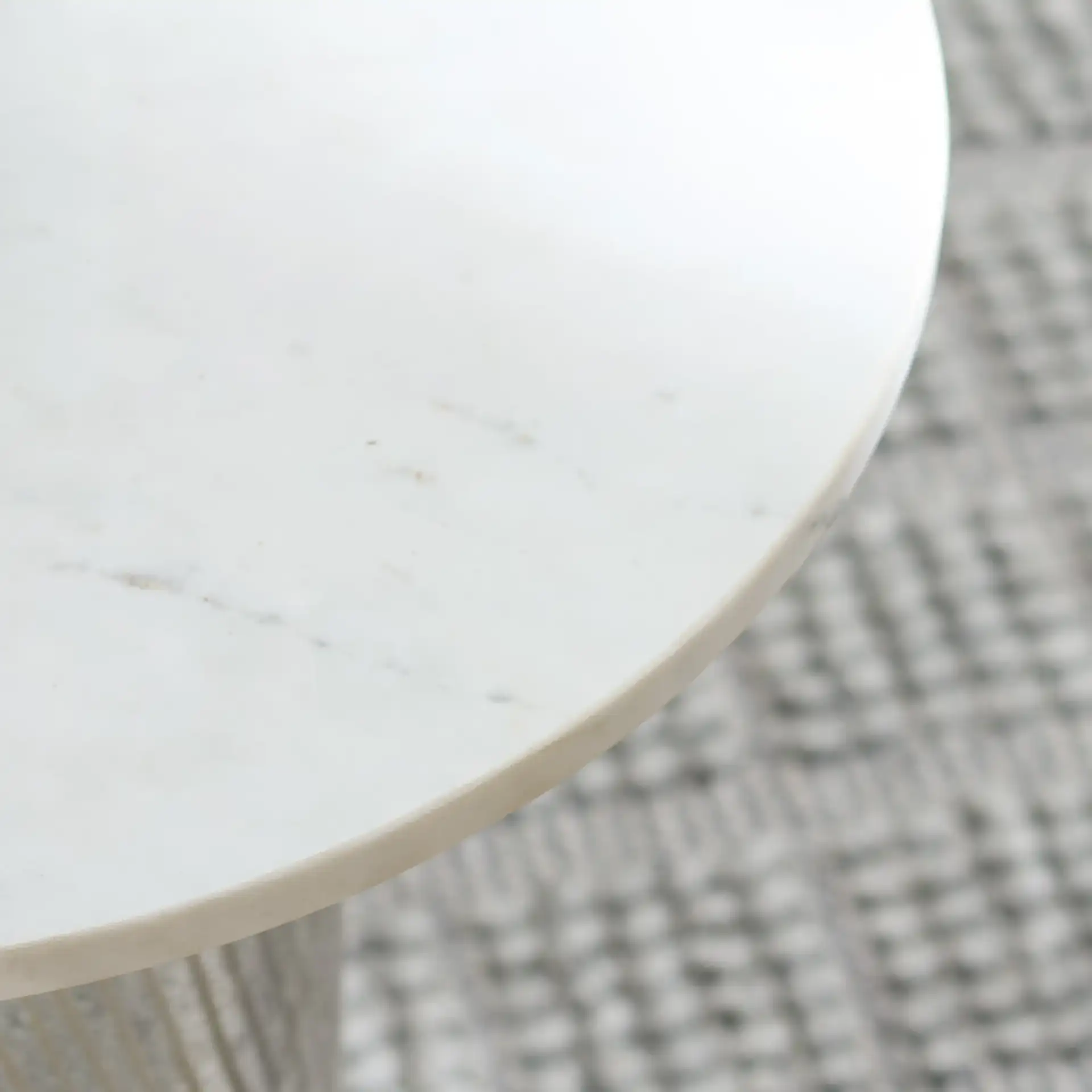 Kathony Side Table in Cream / White in a styled room