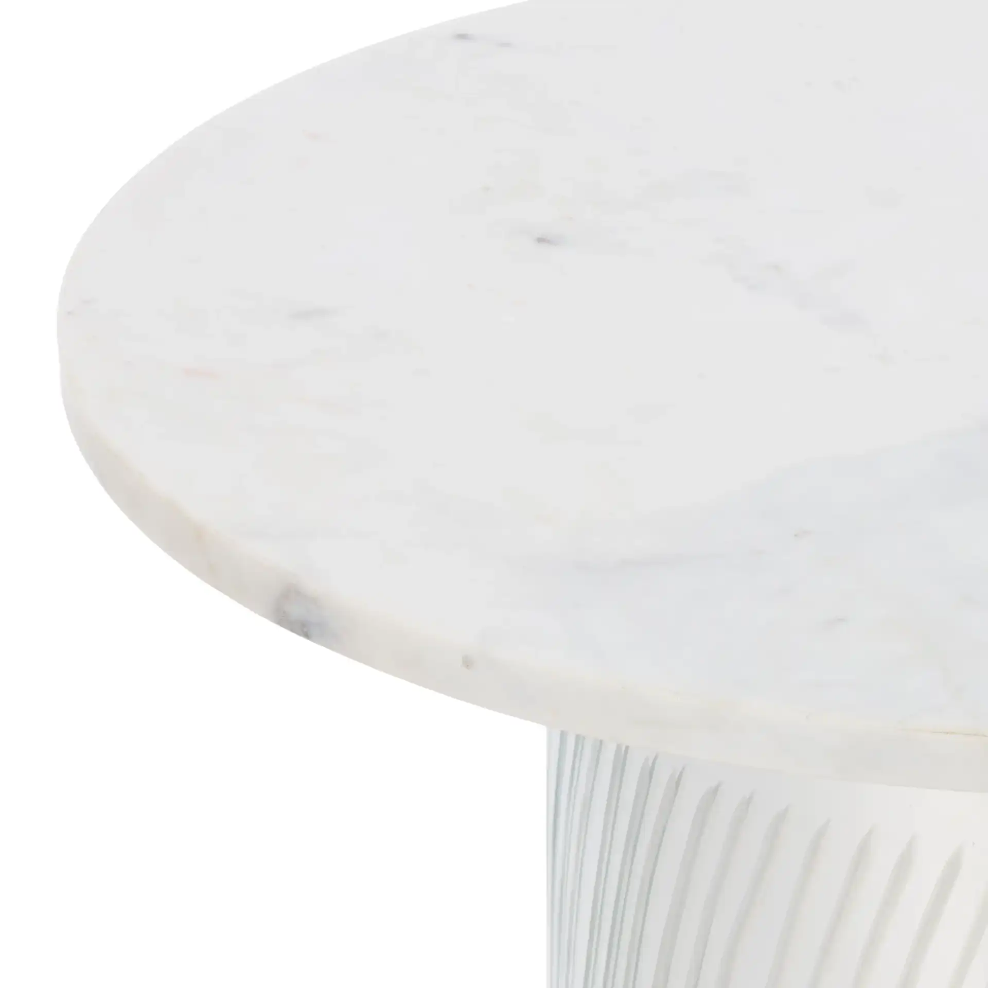 Kathony Side Table in Cream / White in a styled room