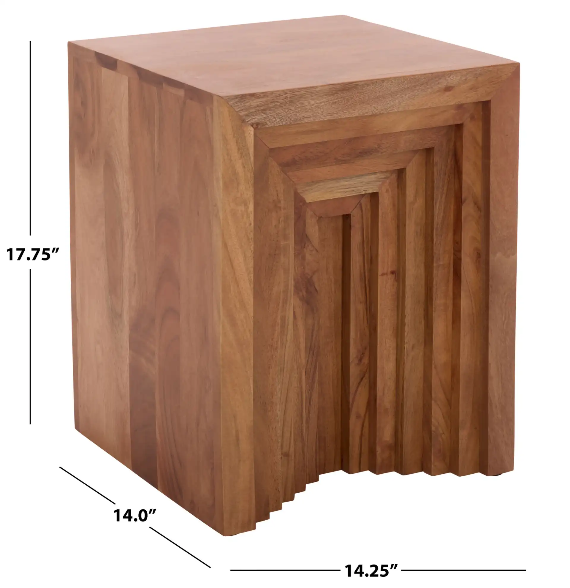 Amabu Accent Table in Walnut, detail view