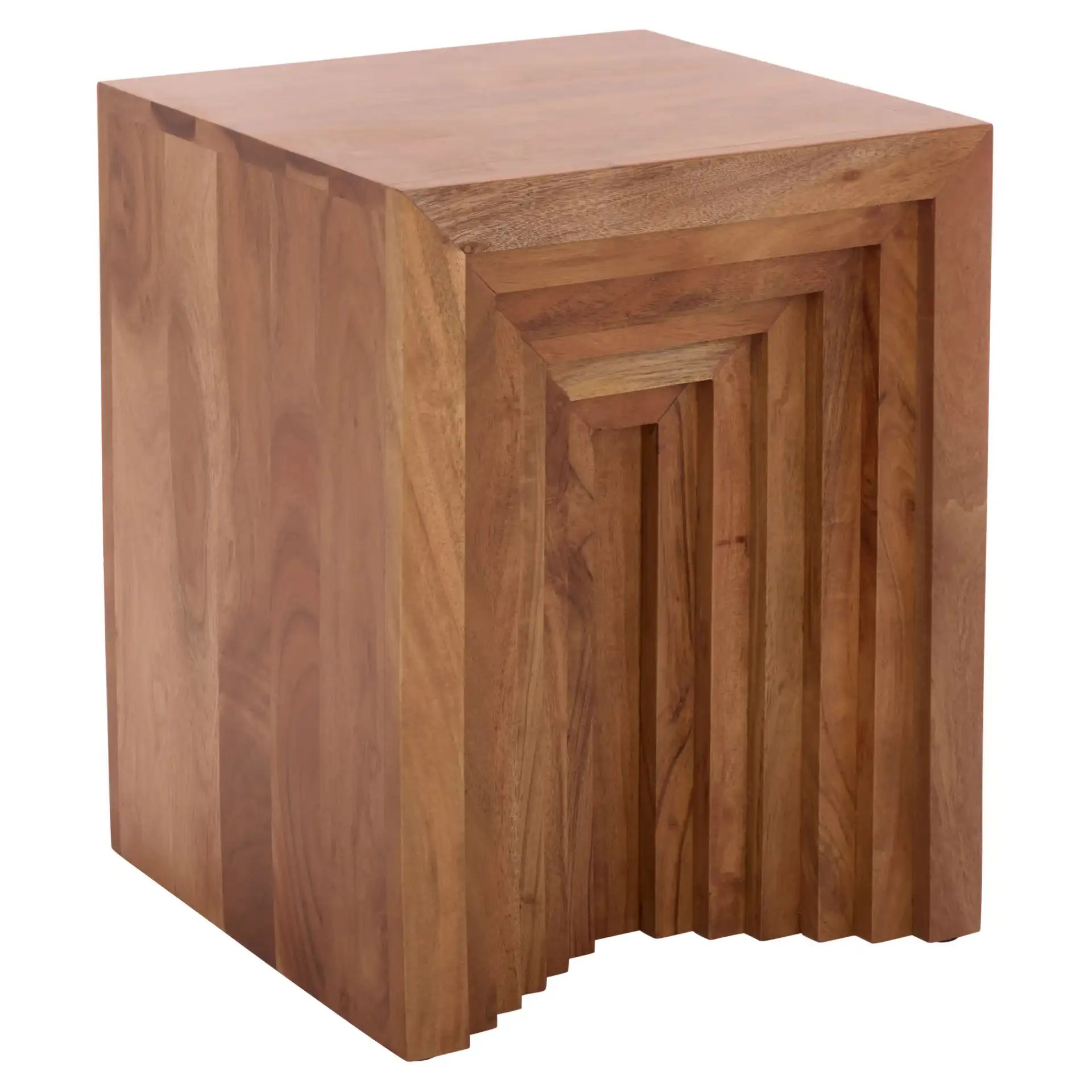 Amabu Accent Table in Walnut, detail view