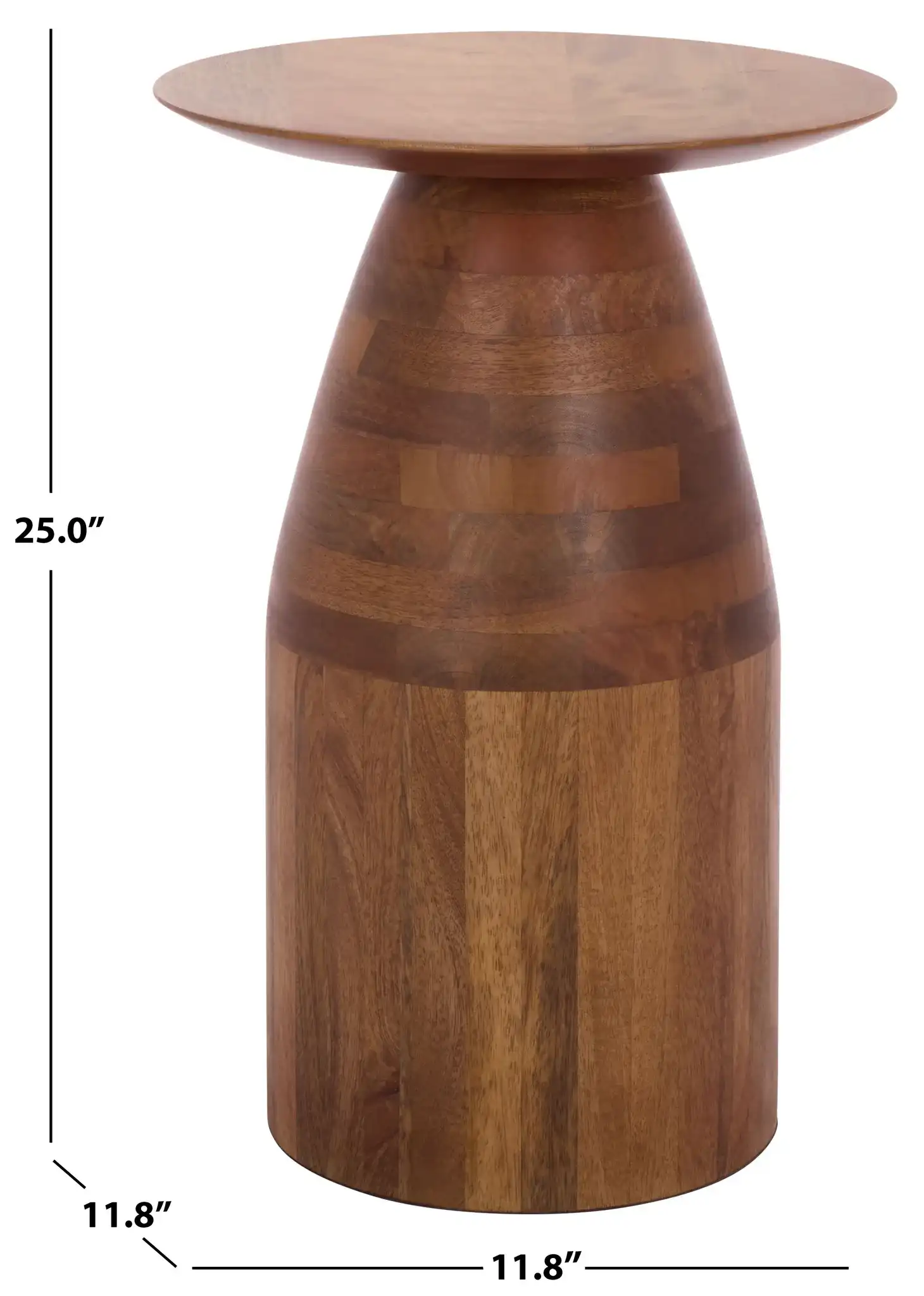Karu Accent Table in Walnut, detail view