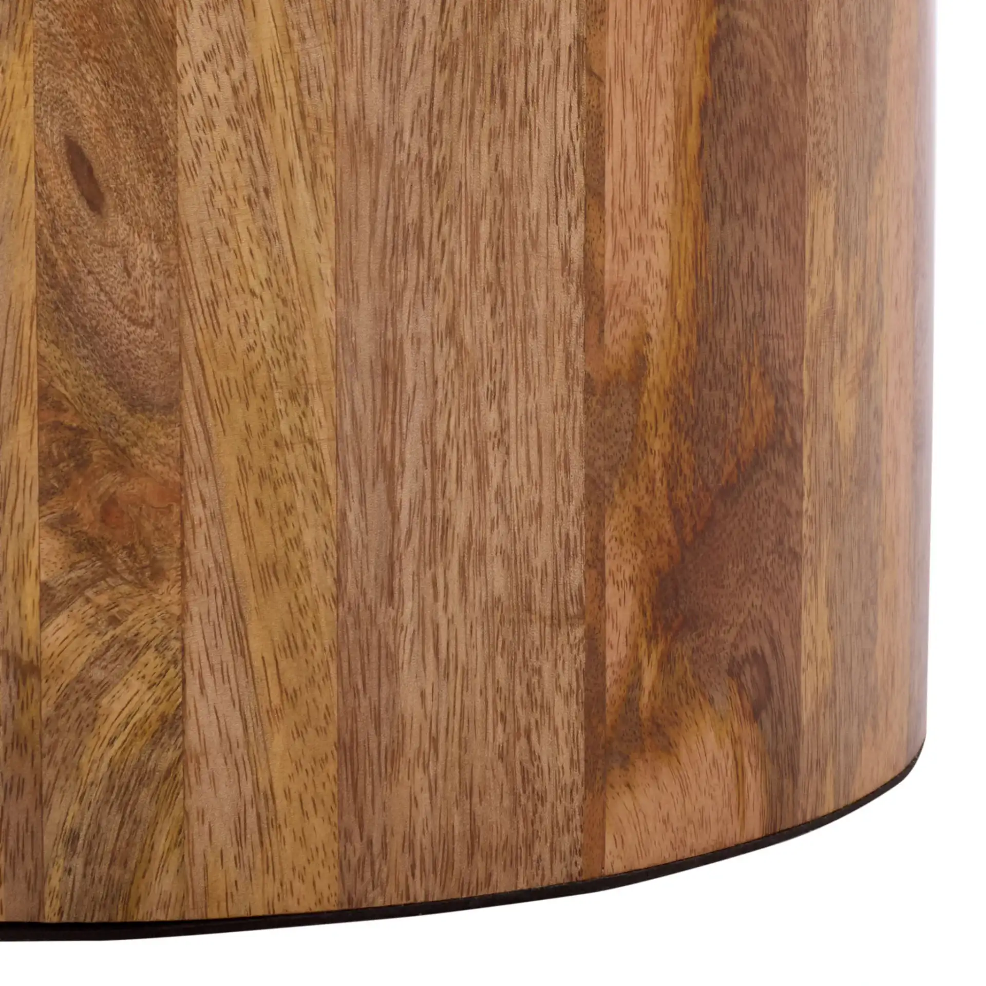 Cuban Accent Table in Glass / Walnut, detail view