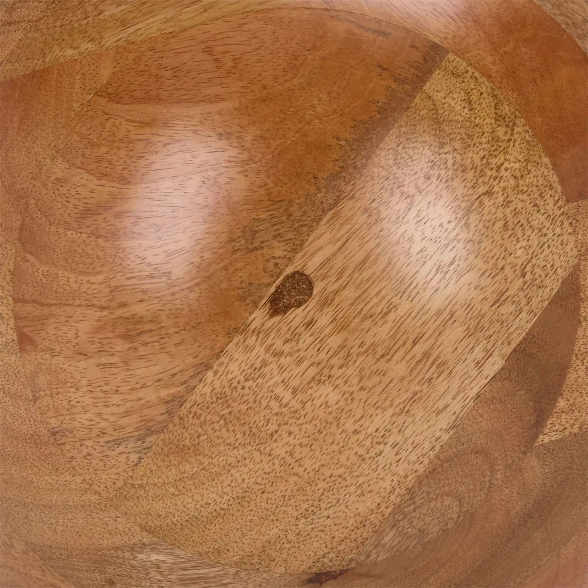 Cuban Accent Table in Glass / Walnut, detail view