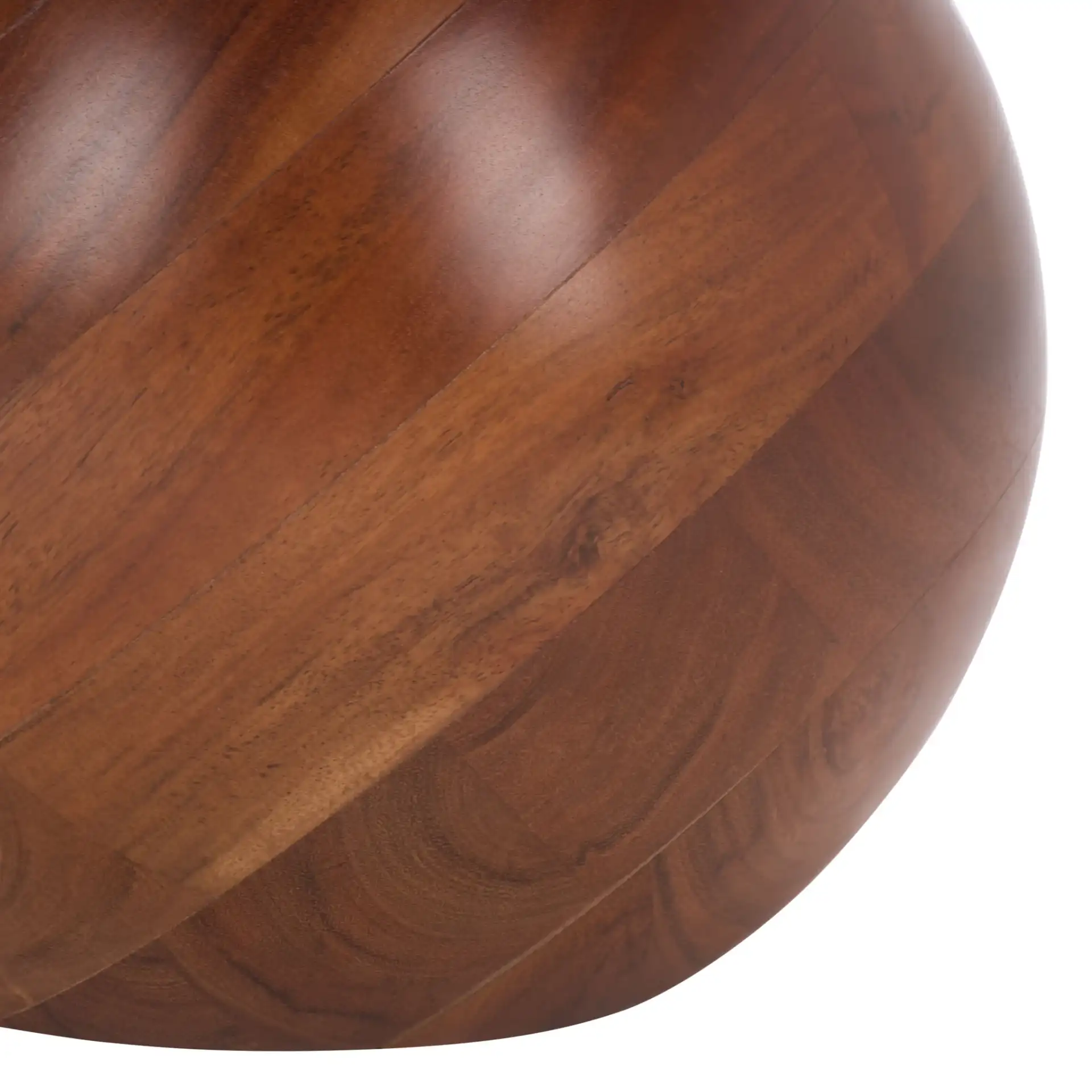 Irachi Accent Table in Walnut, detail view
