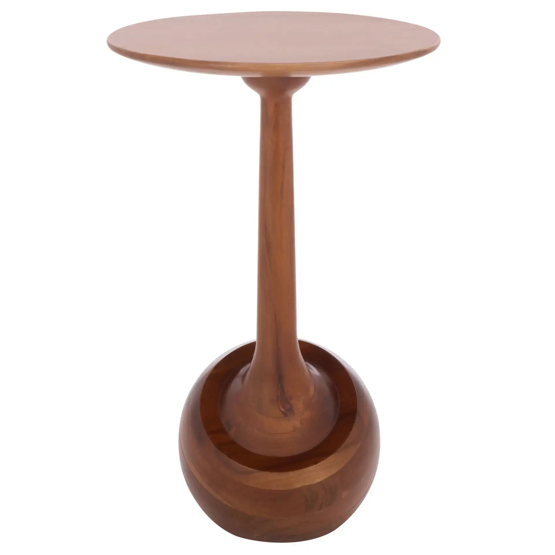 Irachi Accent Table in Walnut, detail view