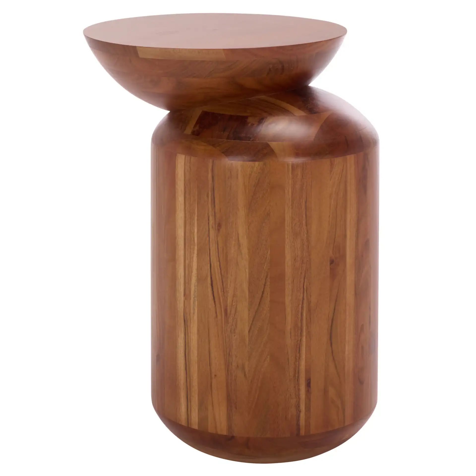 Masew Accent Table in Walnut, detail view