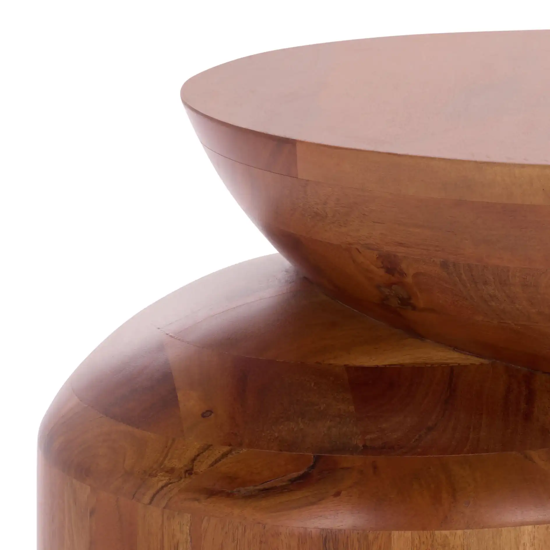 Masew Accent Table in Walnut in a styled room
