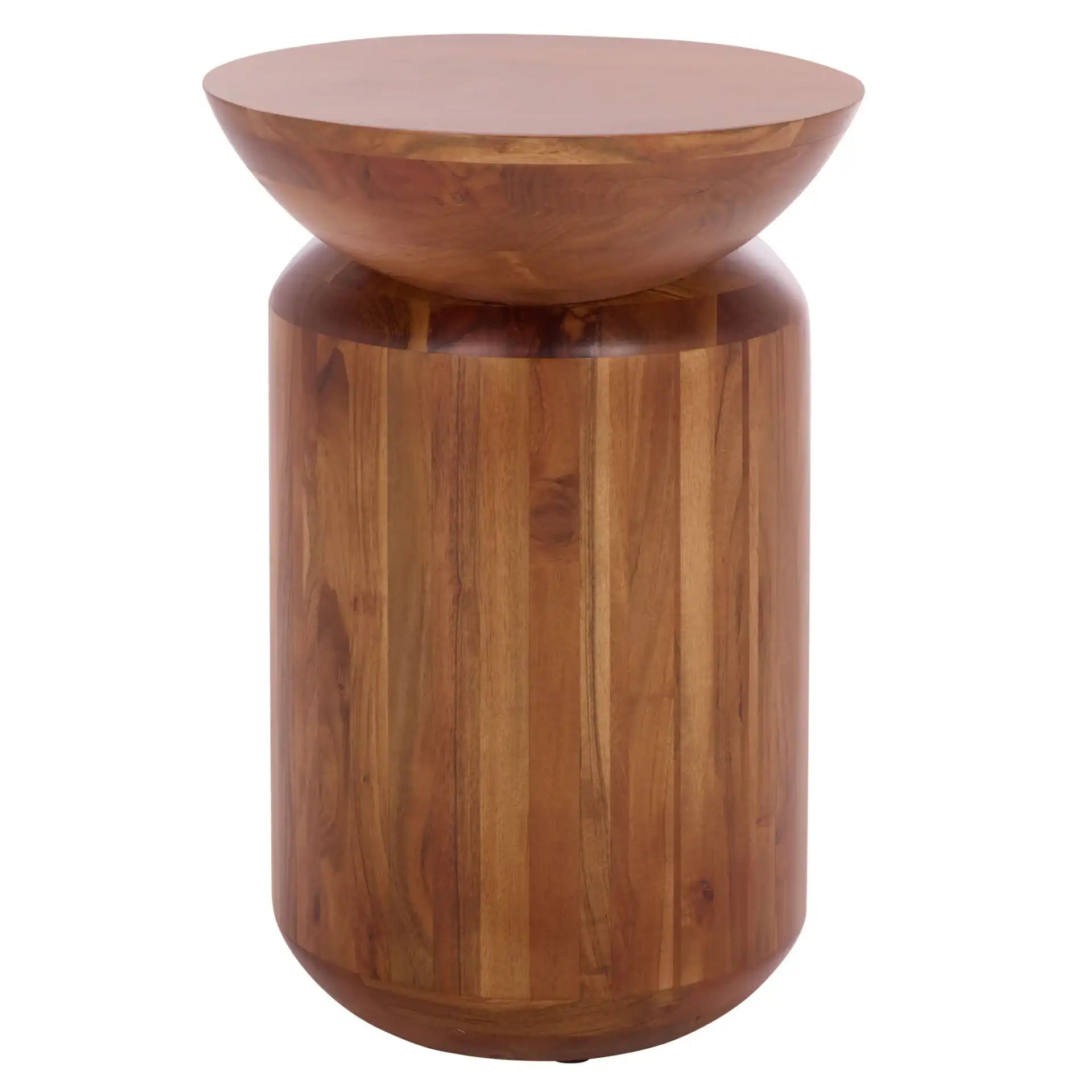 Masew Accent Table in Walnut, detail view