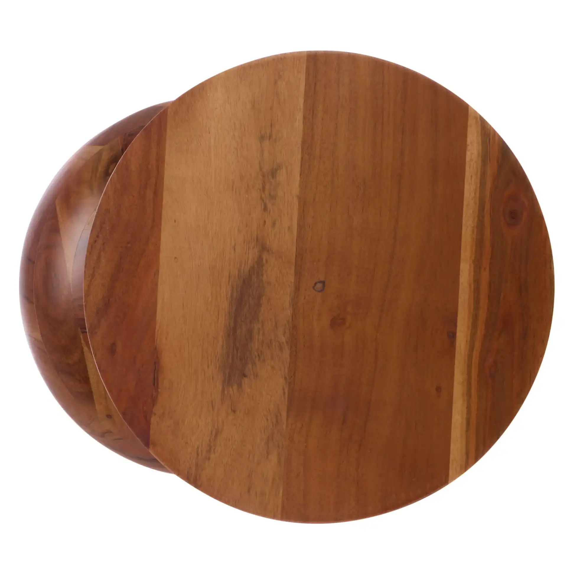 Masew Accent Table in Walnut, detail view