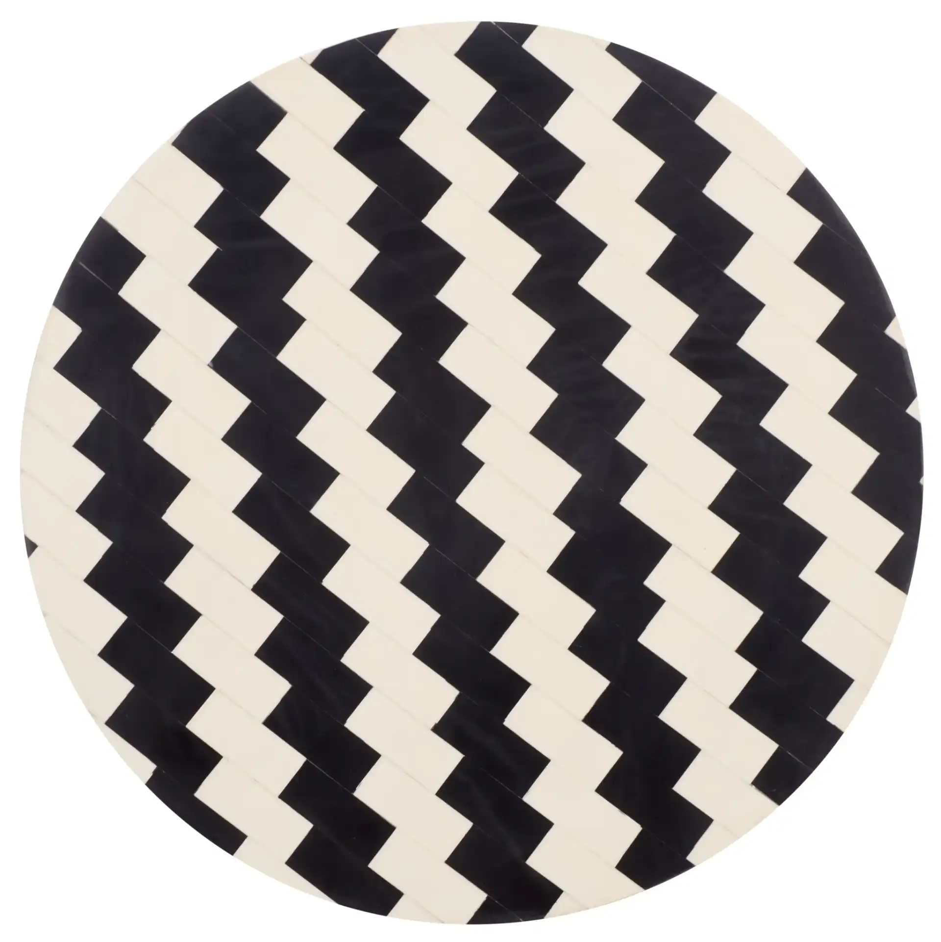 Rinna Accent Table in Black / White, detail view