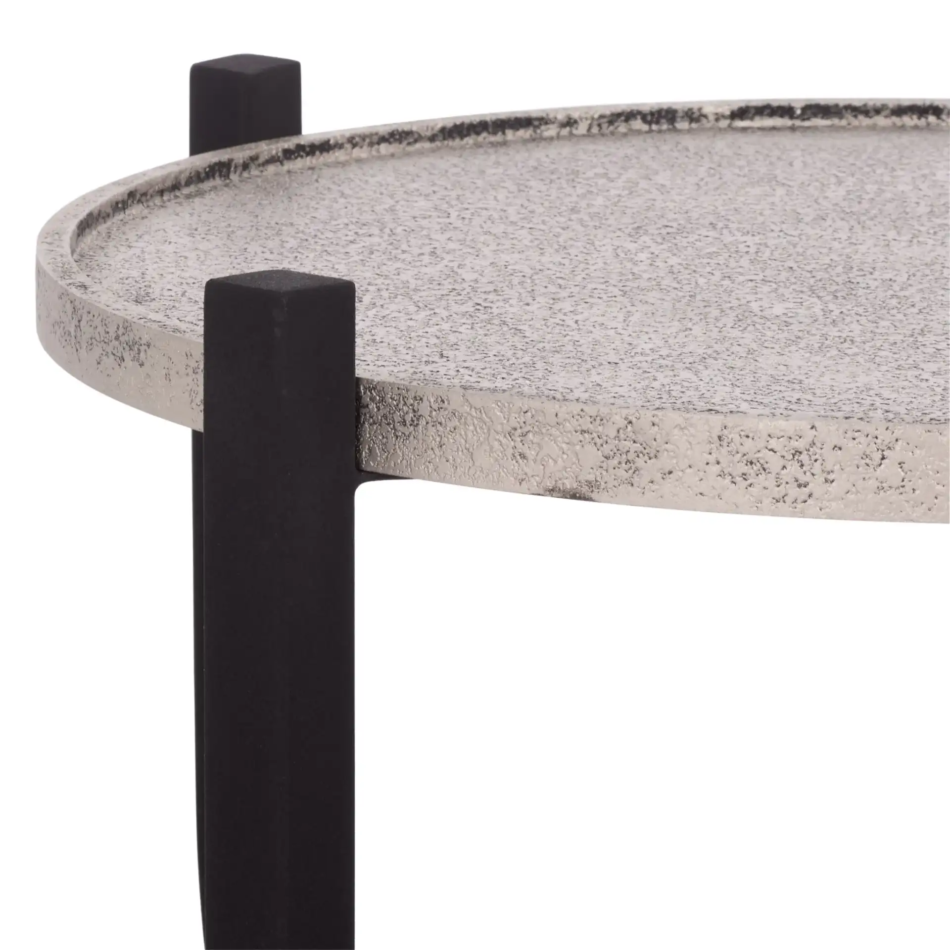 Ringo Accent Table in Gray / Black in a styled room