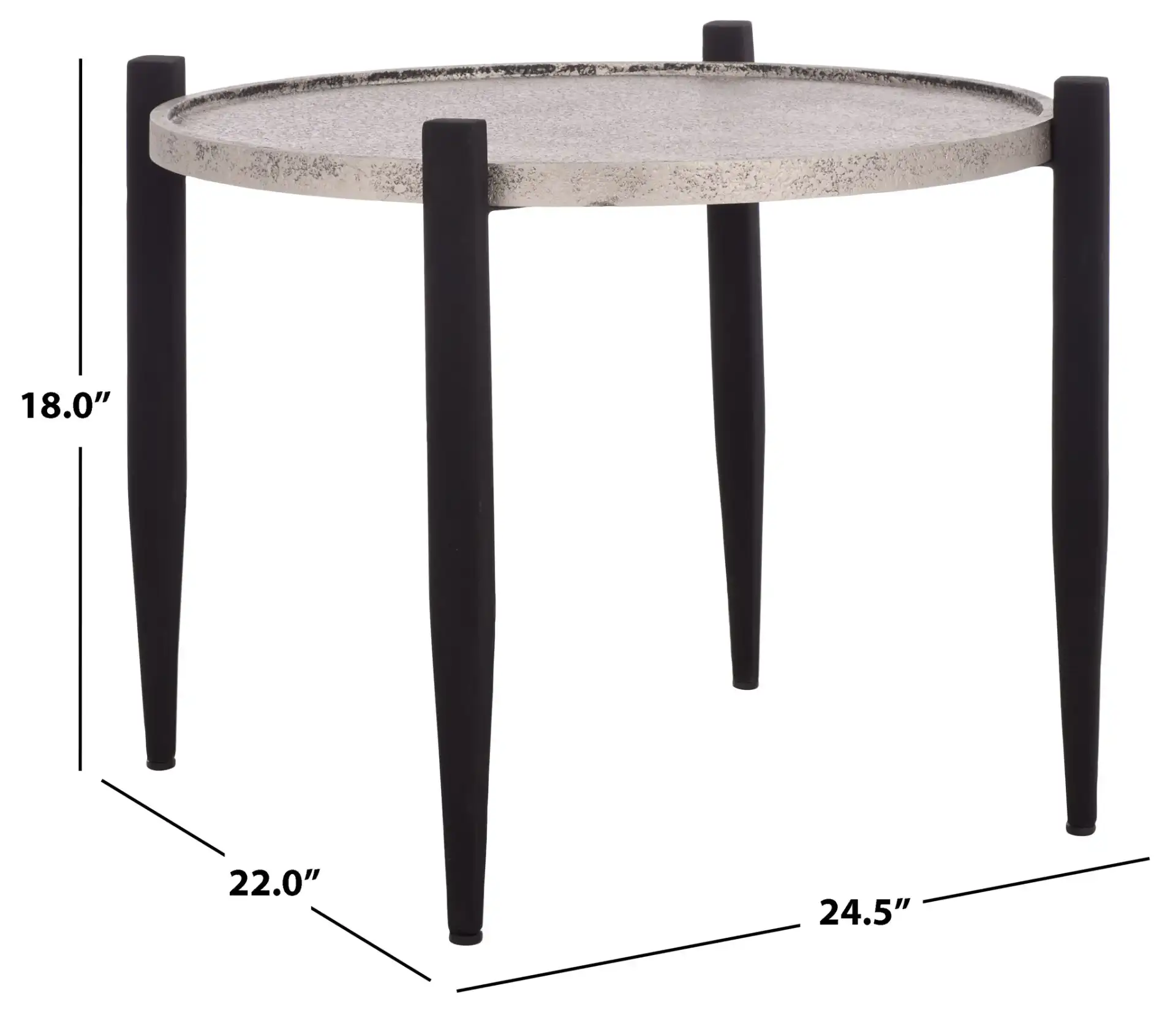 Ringo Accent Table in Gray / Black, detail view