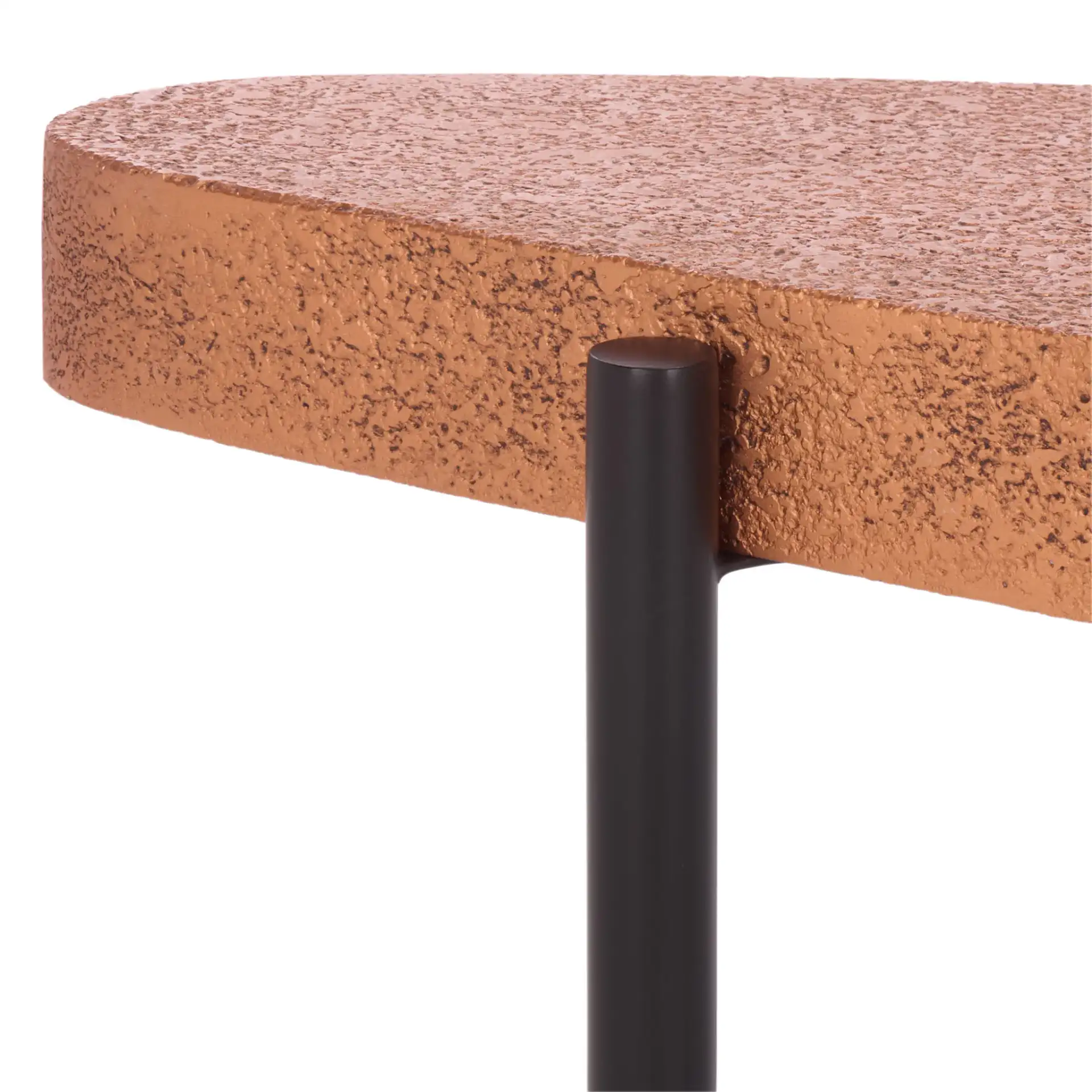 Sado Accent Table in Brown / Black in a styled room