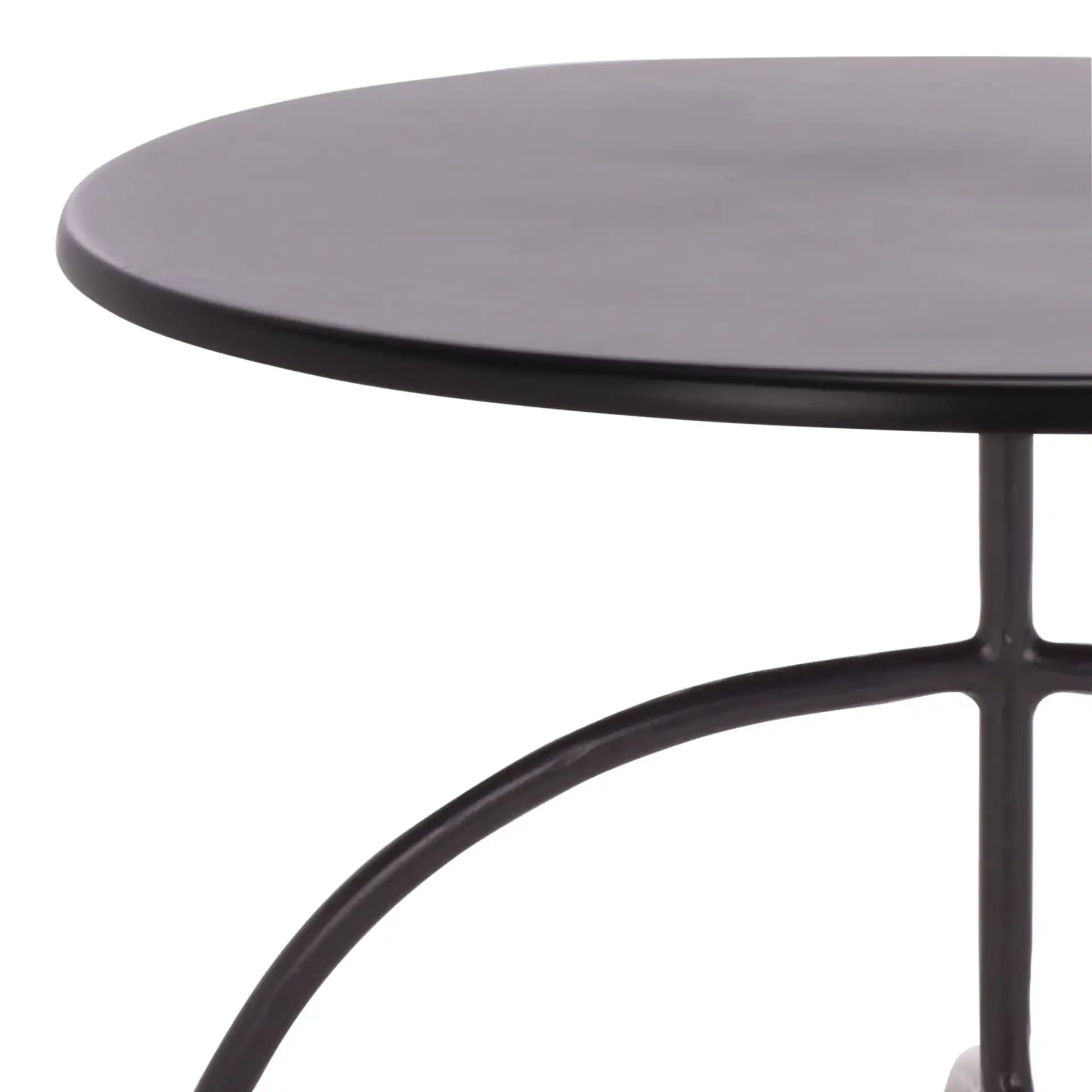 Ronin Accent Table in Black in a styled room