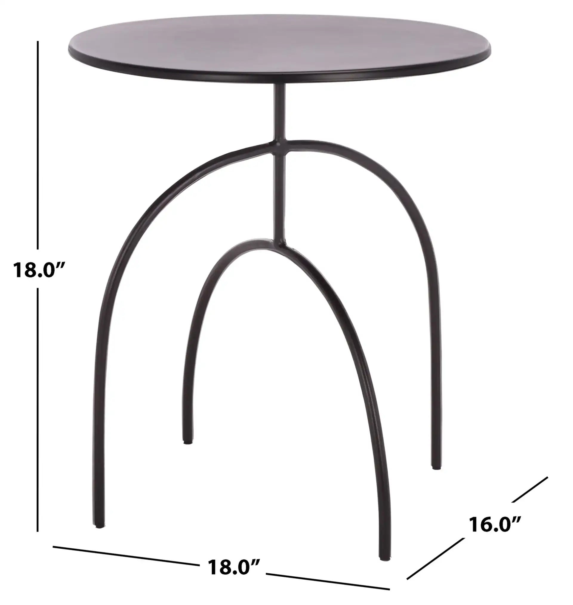Ronin Accent Table in Black, detail view