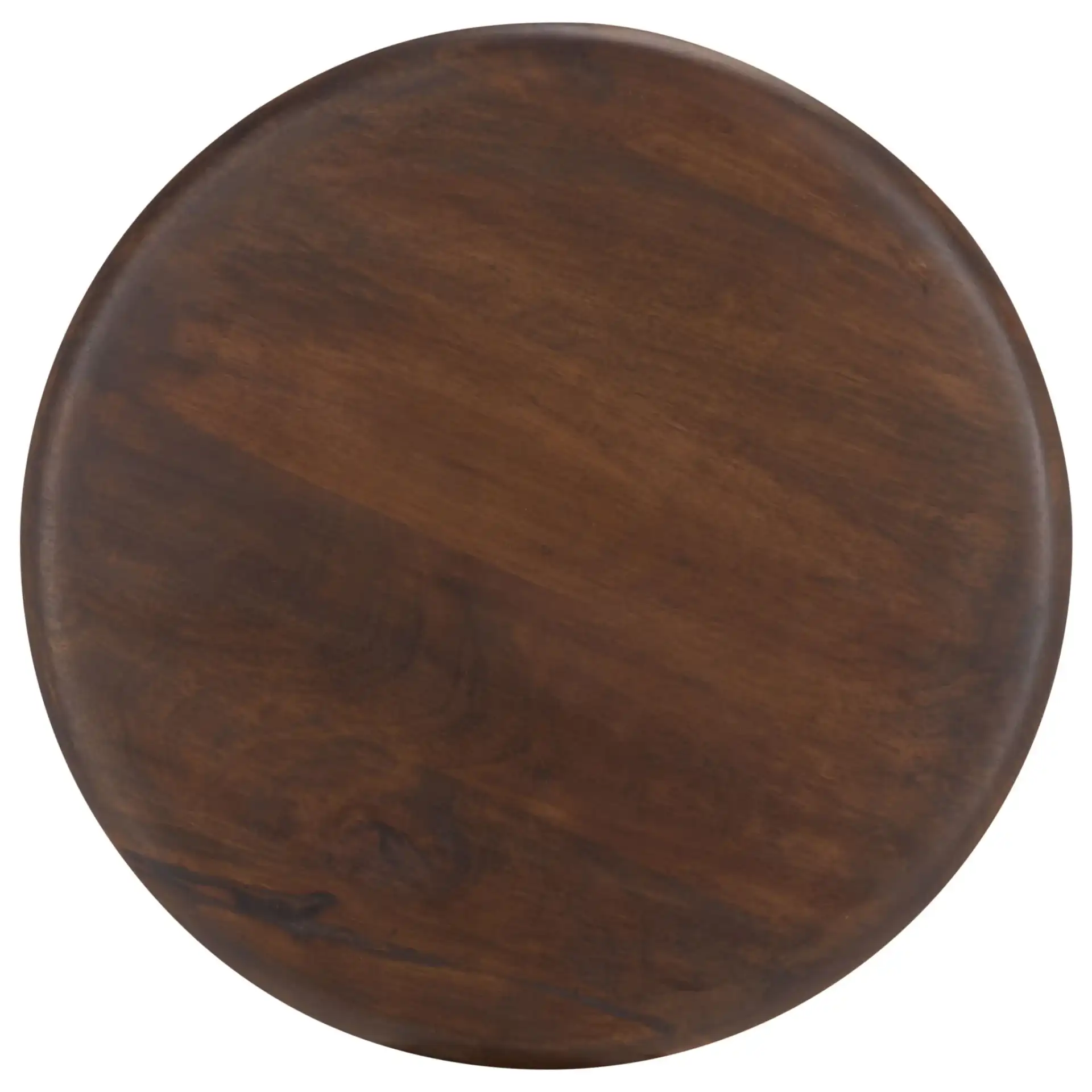 Nube Round Accent Table in Dark Brown, detail view
