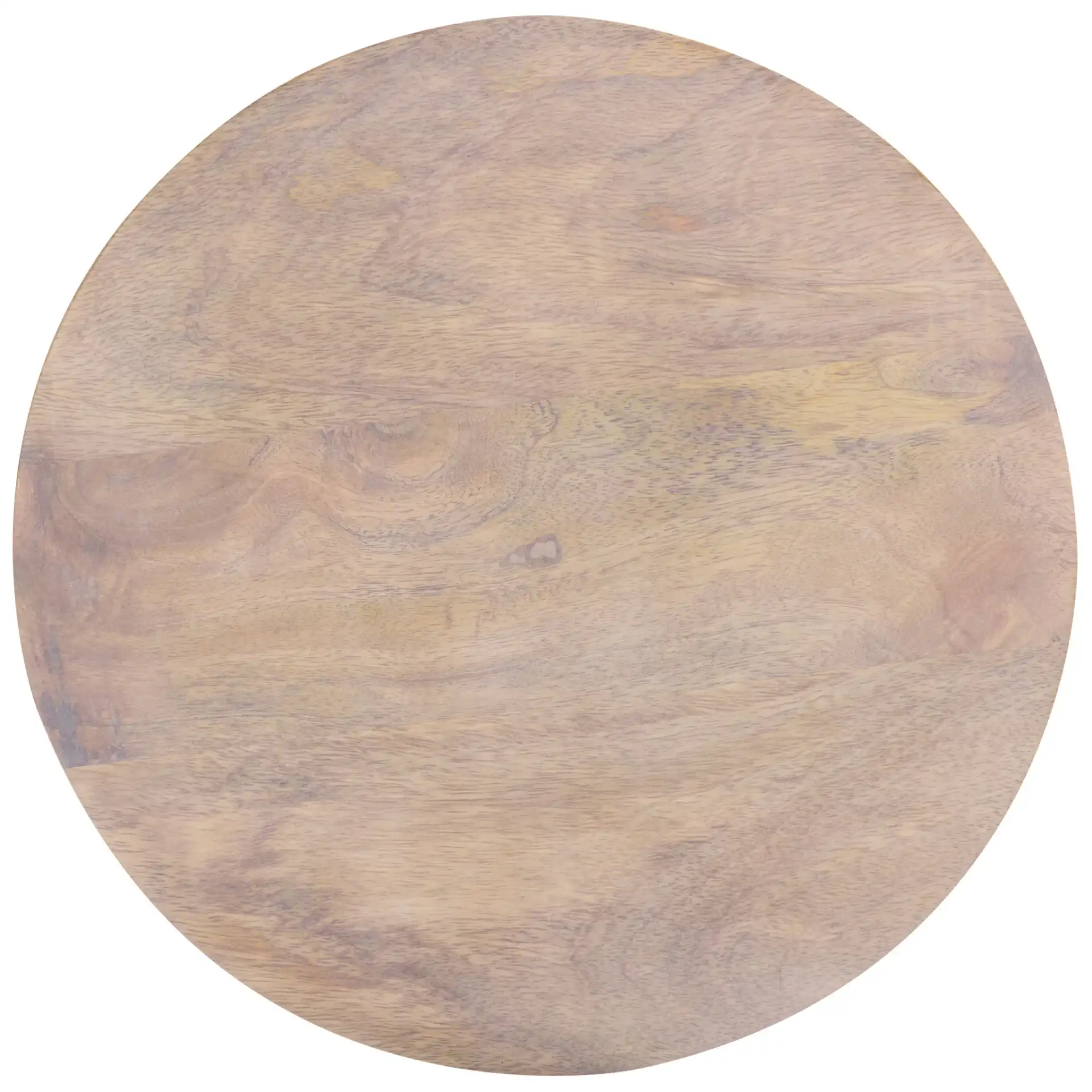 Nestor Round Accent Table in White Washed, detail view