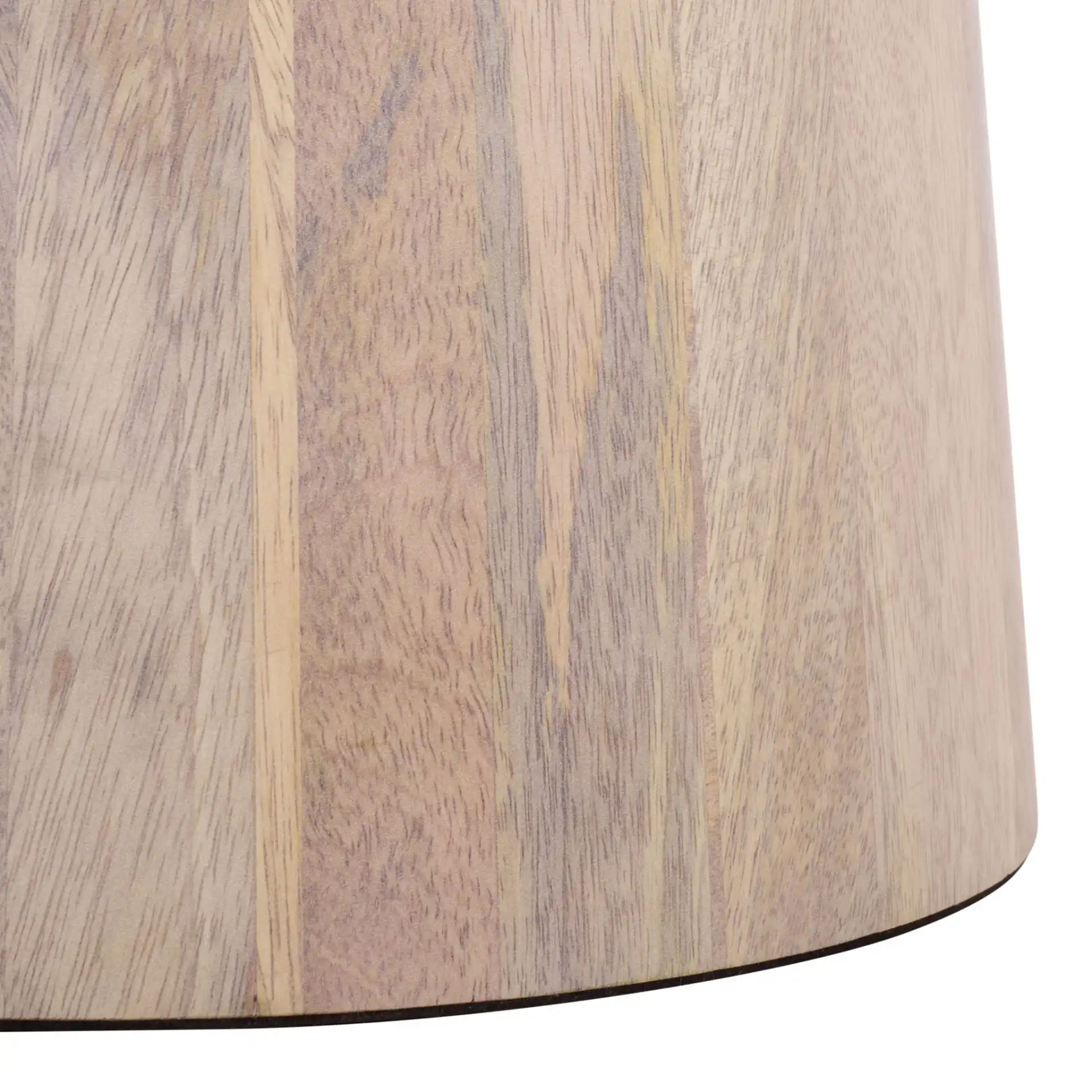 Javier Round Accent Table in White Washed, detail view