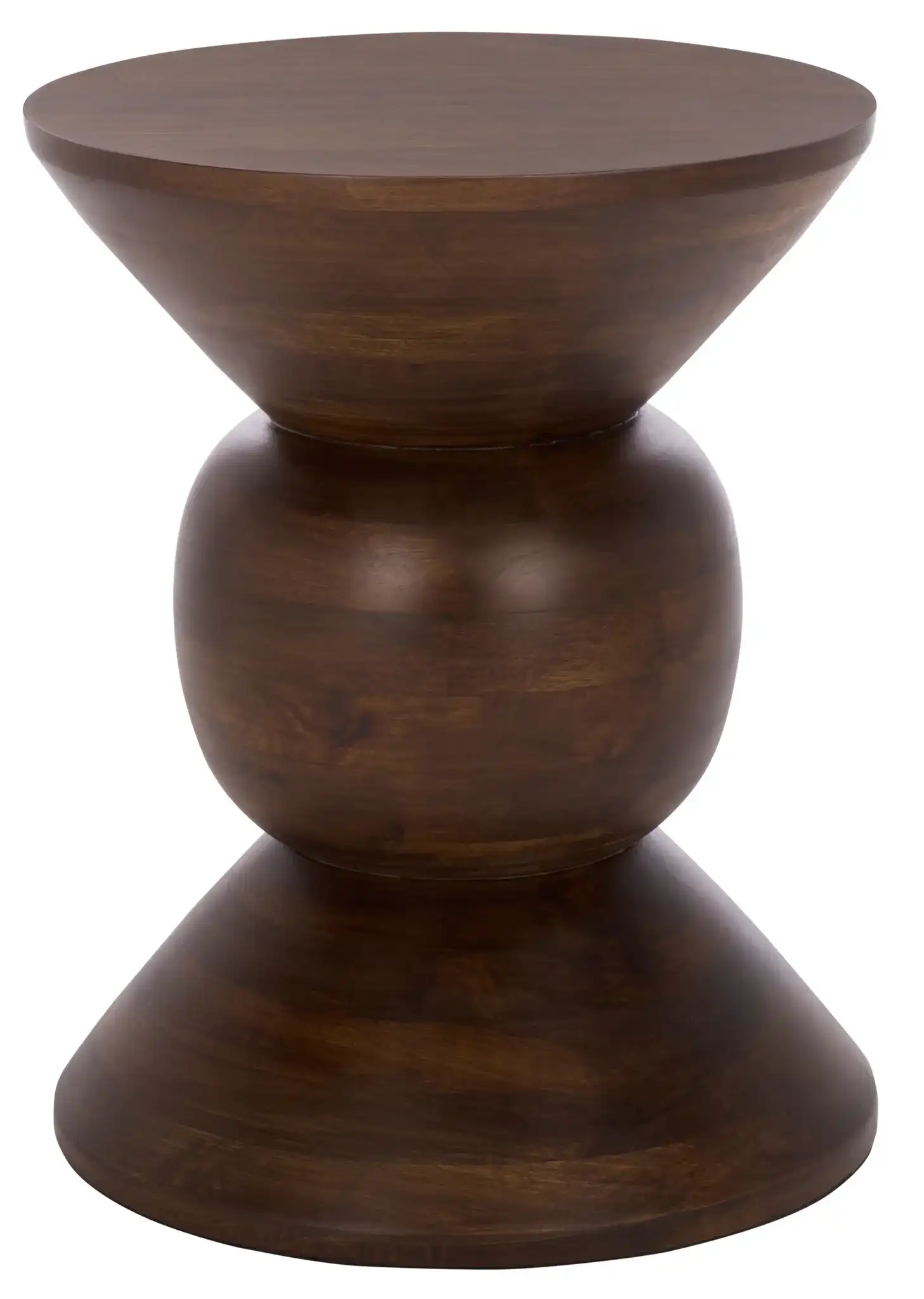 Pascual Round Accent Table in Walnut