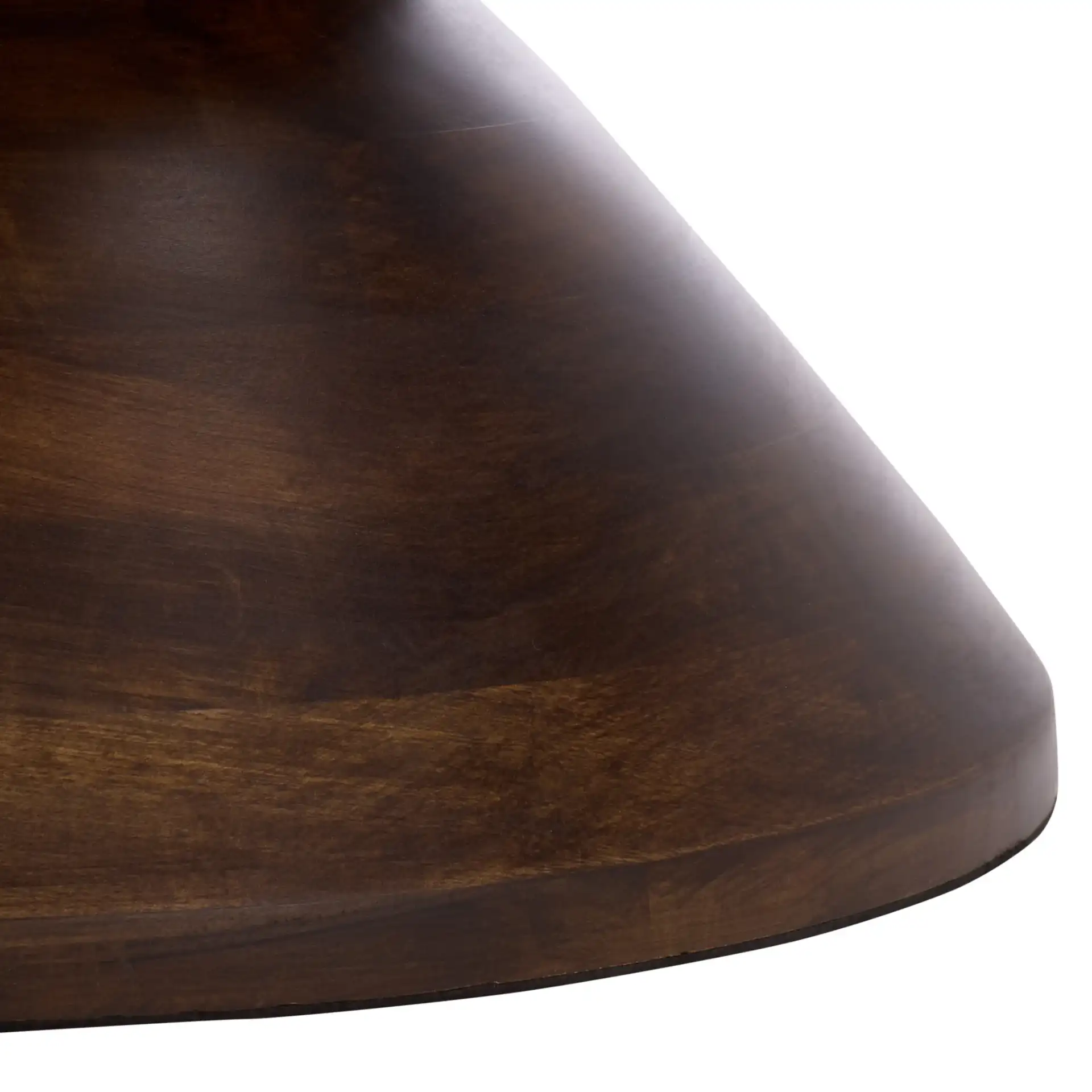 Pascual Round Accent Table in Walnut, detail view