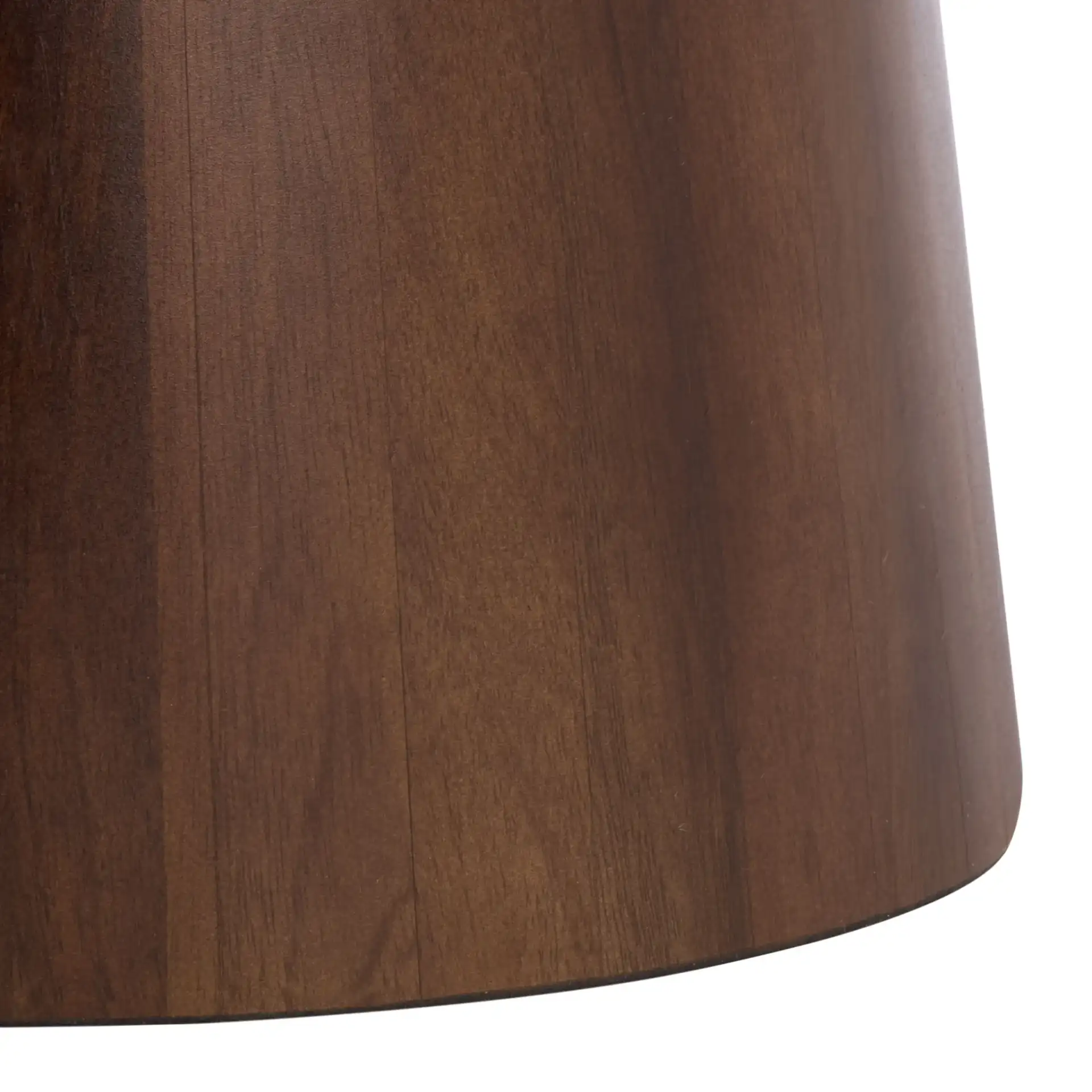 Zenon Round Accent Table in Dark Brown, detail view