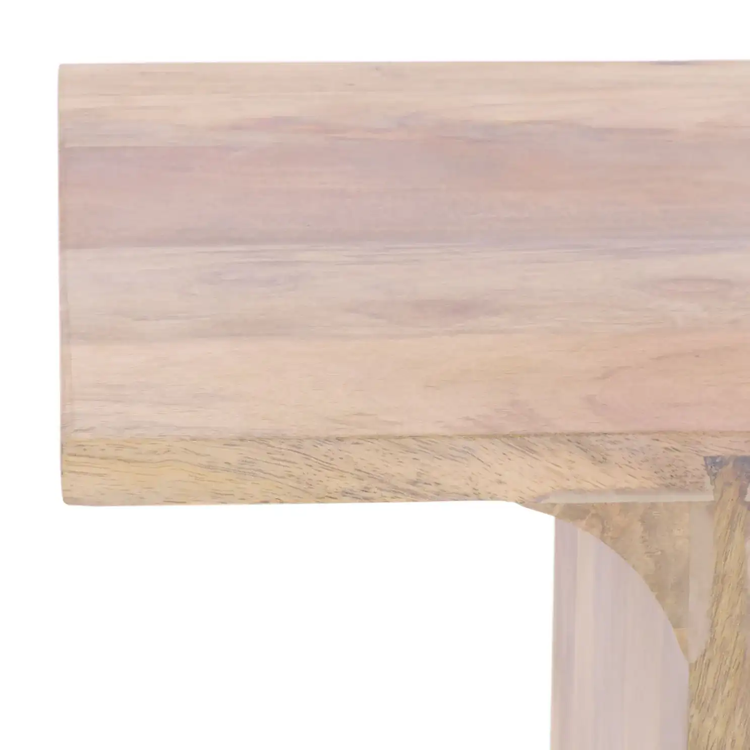 Wilfredo Accent Table in White Washed in a styled room